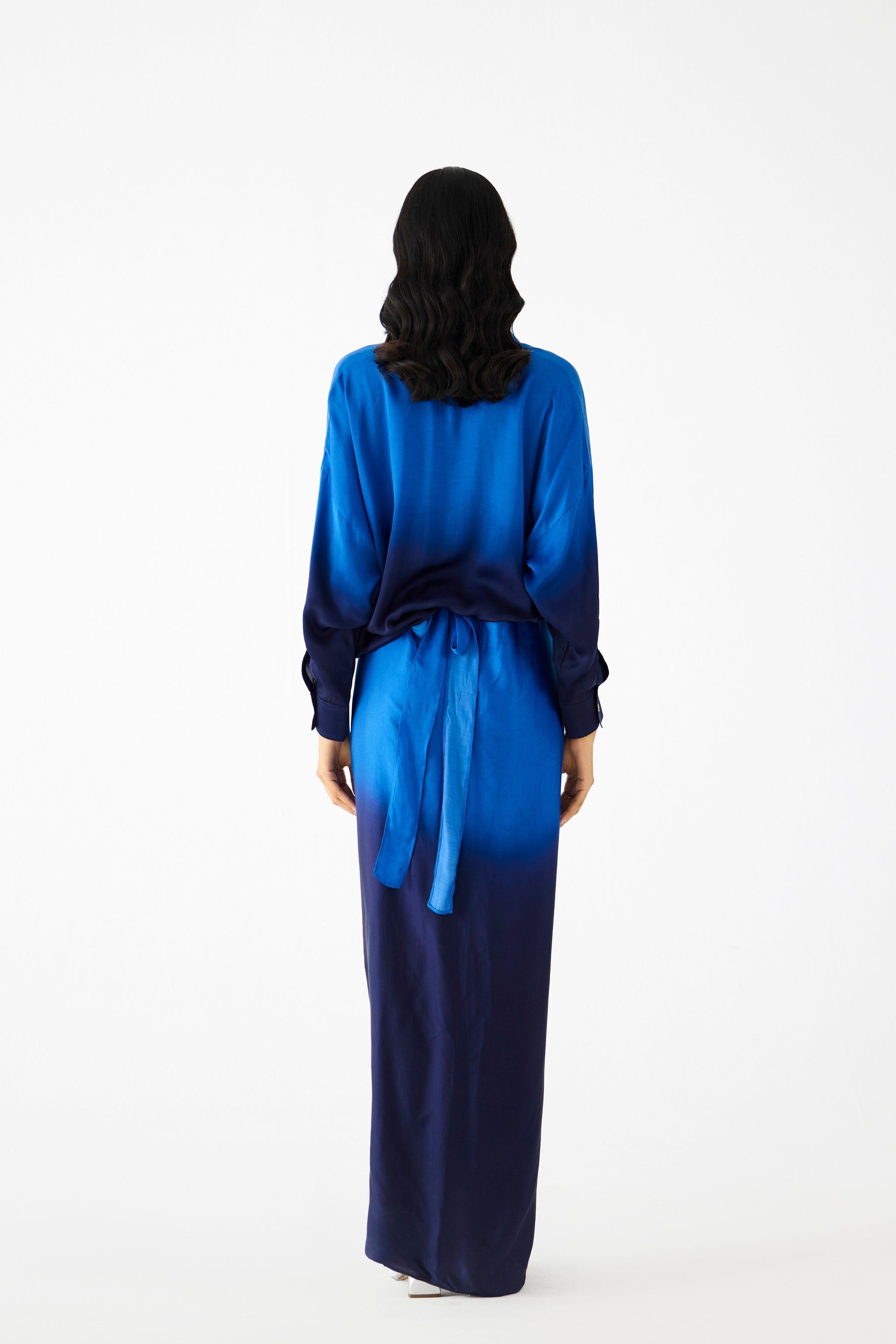 Sonali Bendre In ROYAL DRAPED SHIRT DRESS