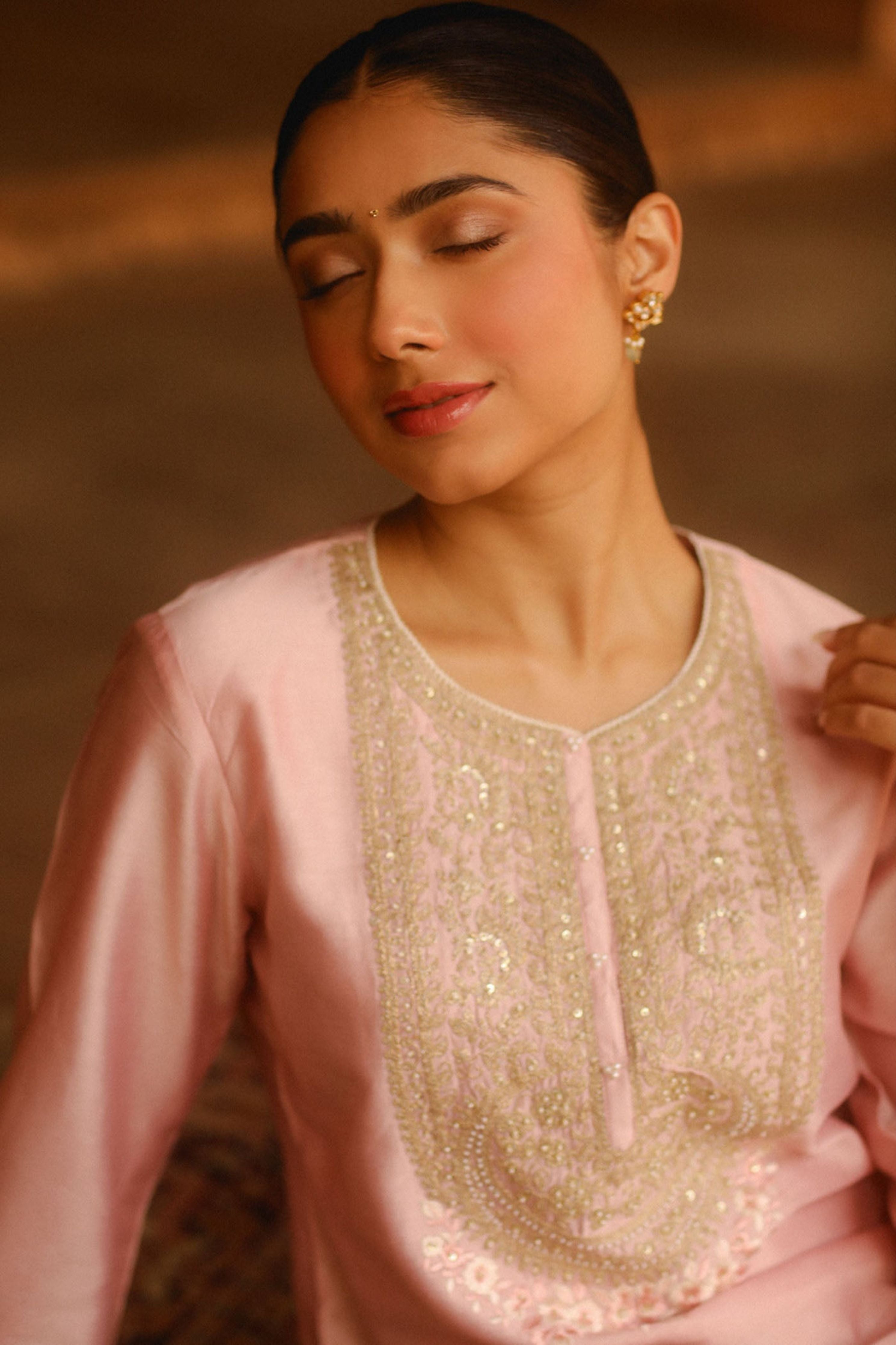 Arisa Blush Pink Kurta With Salwar