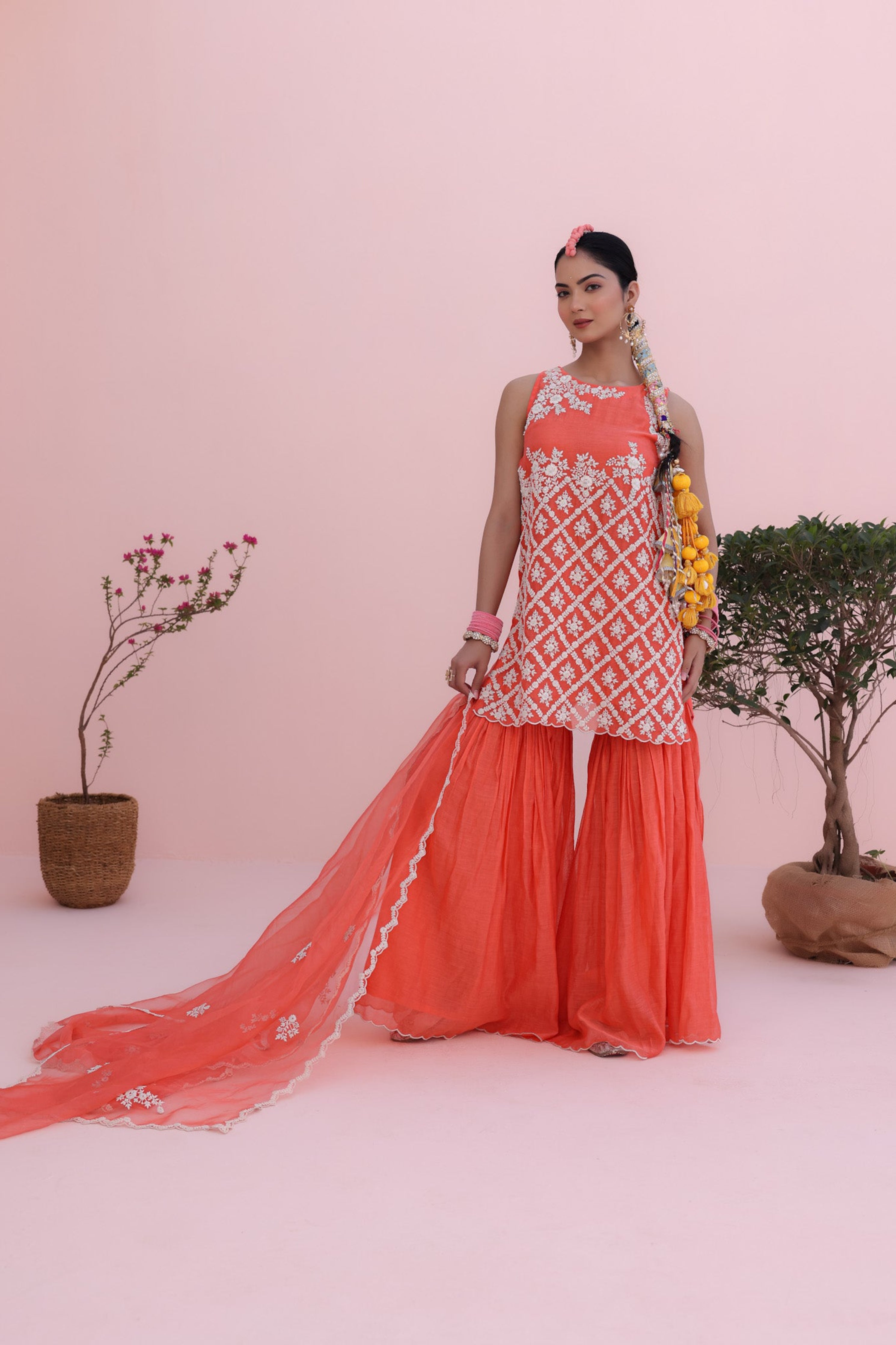 Cherry Sharara Set