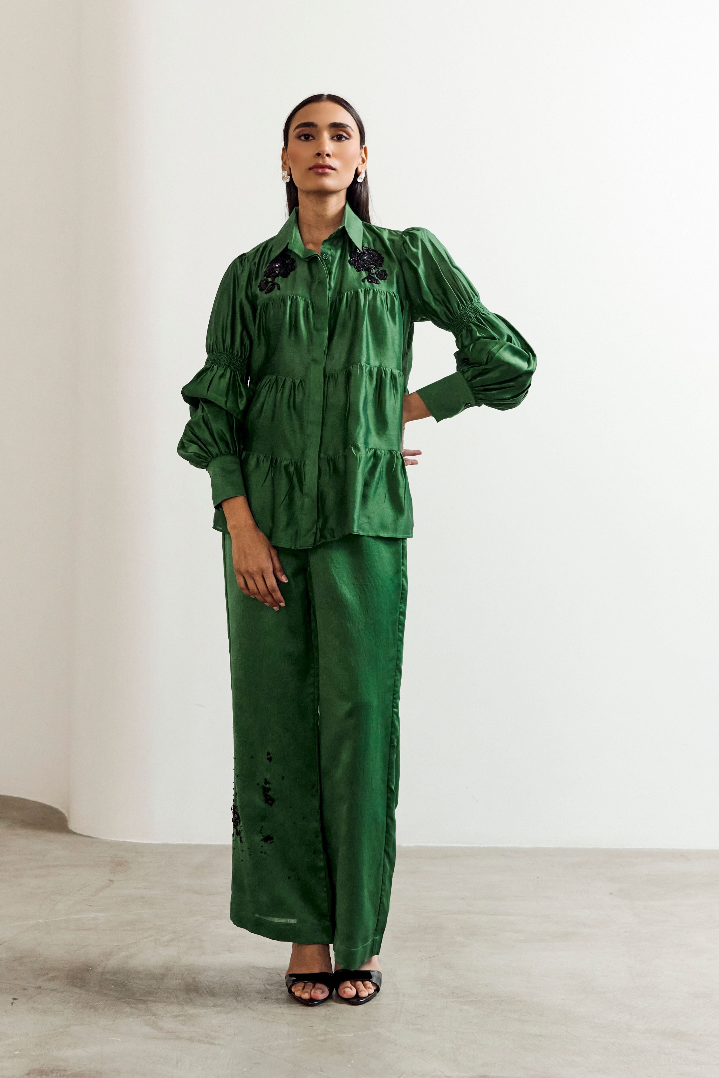 2 Flower Green Coord