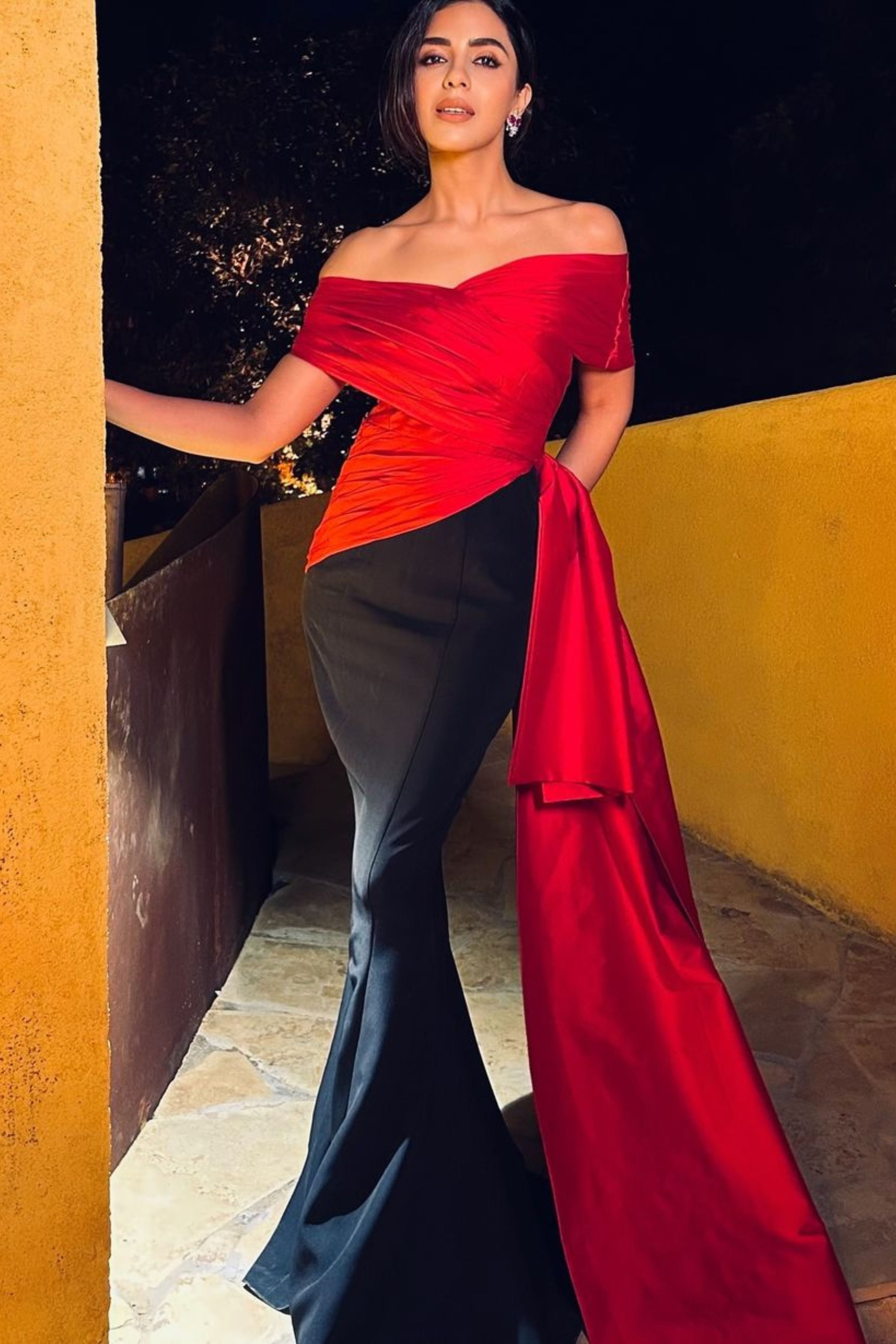 Bahaar Dhawan In Dual Tone Long Trumpet Gown