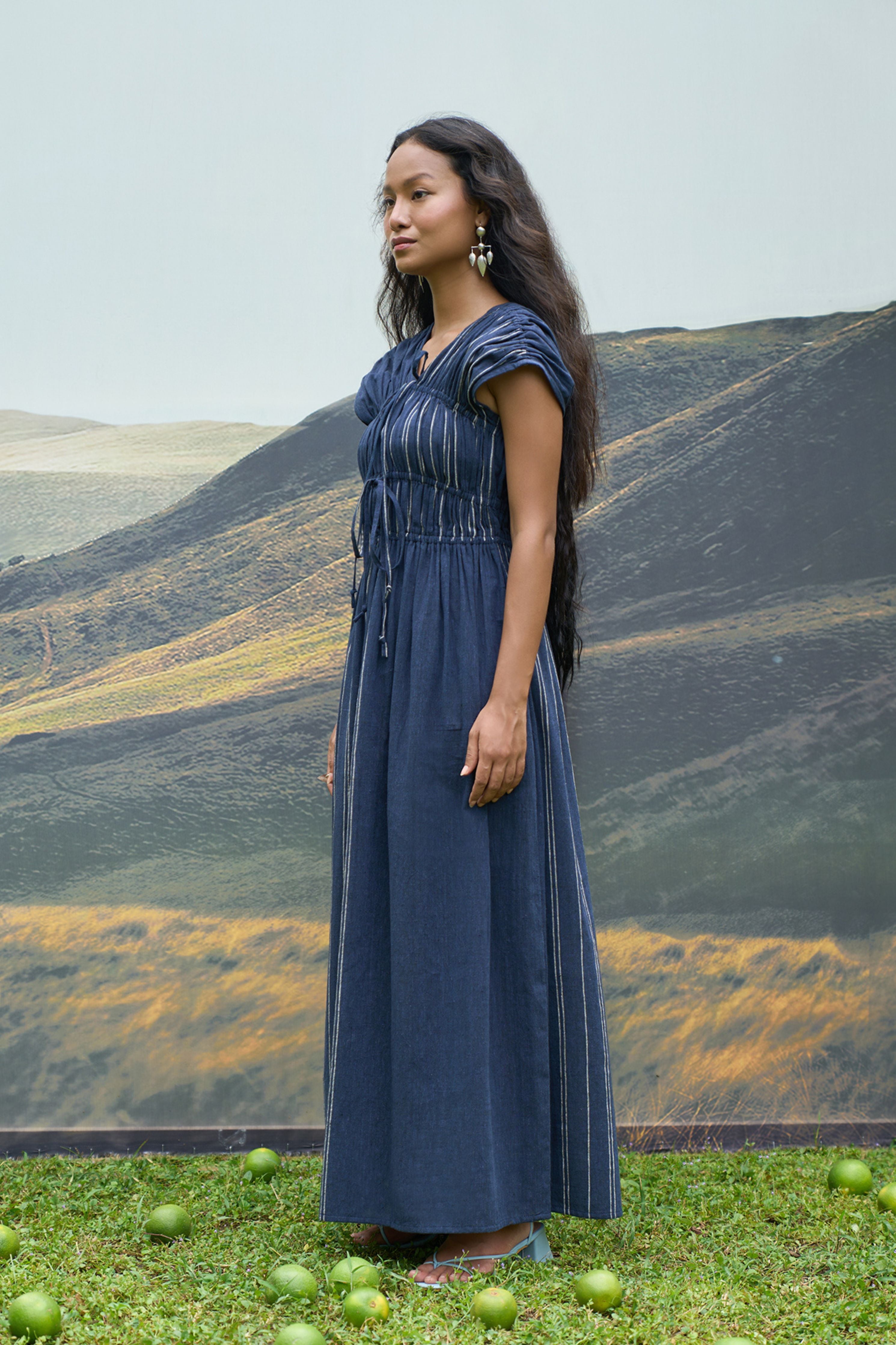 Cobalt Tie Up Dress