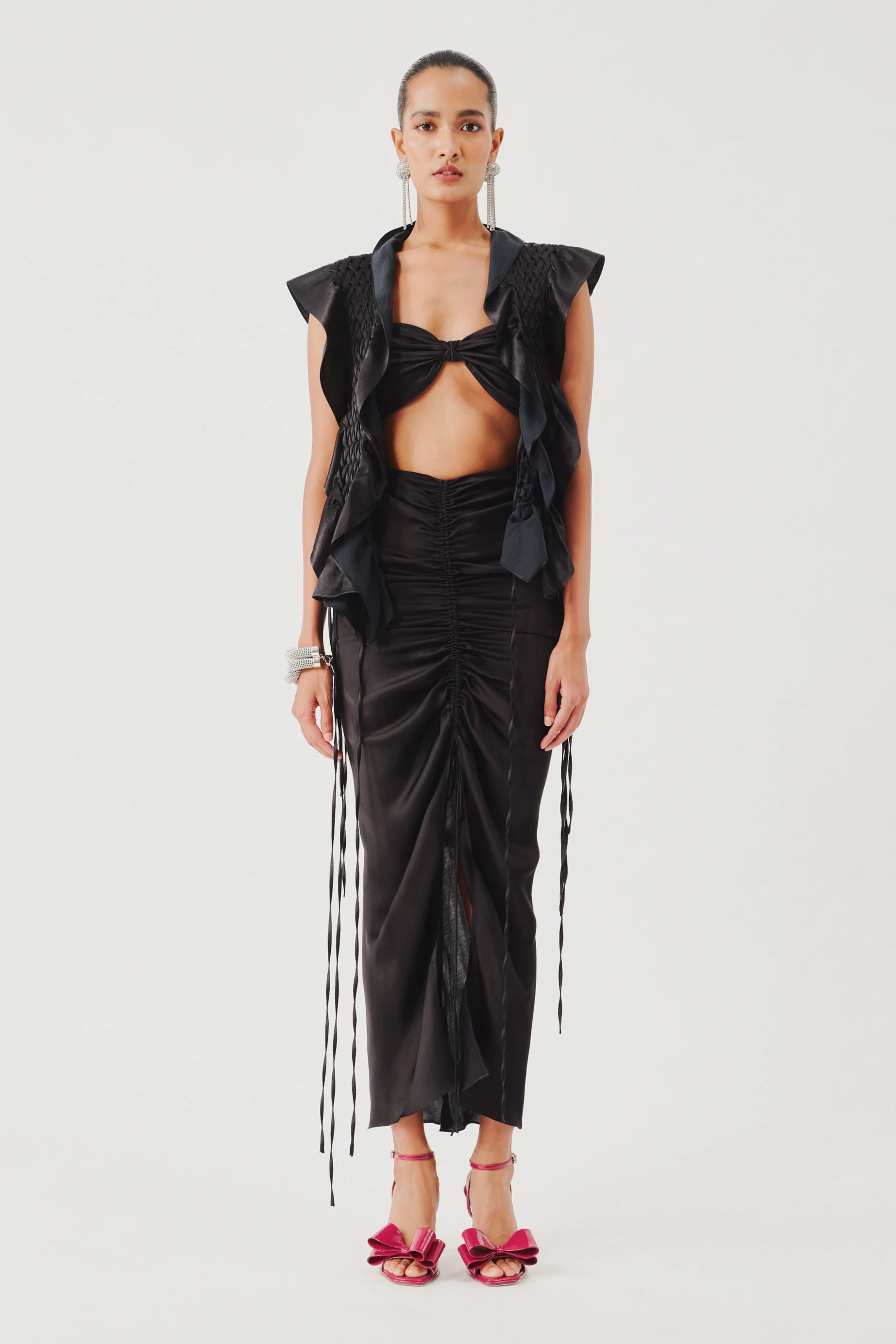 Phoenix Mashru Bib in Black