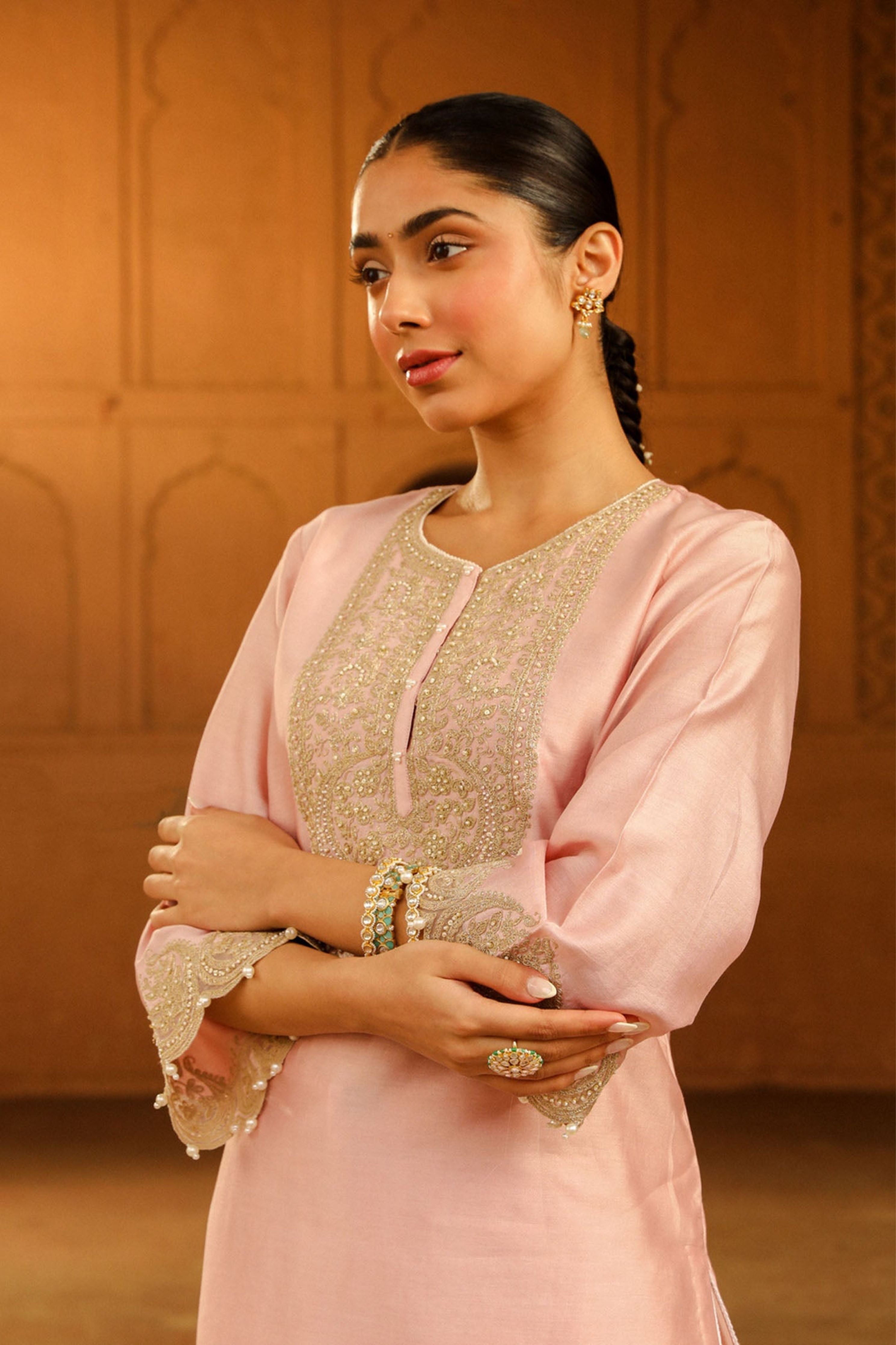 Arisa Blush Pink Kurta With Salwar