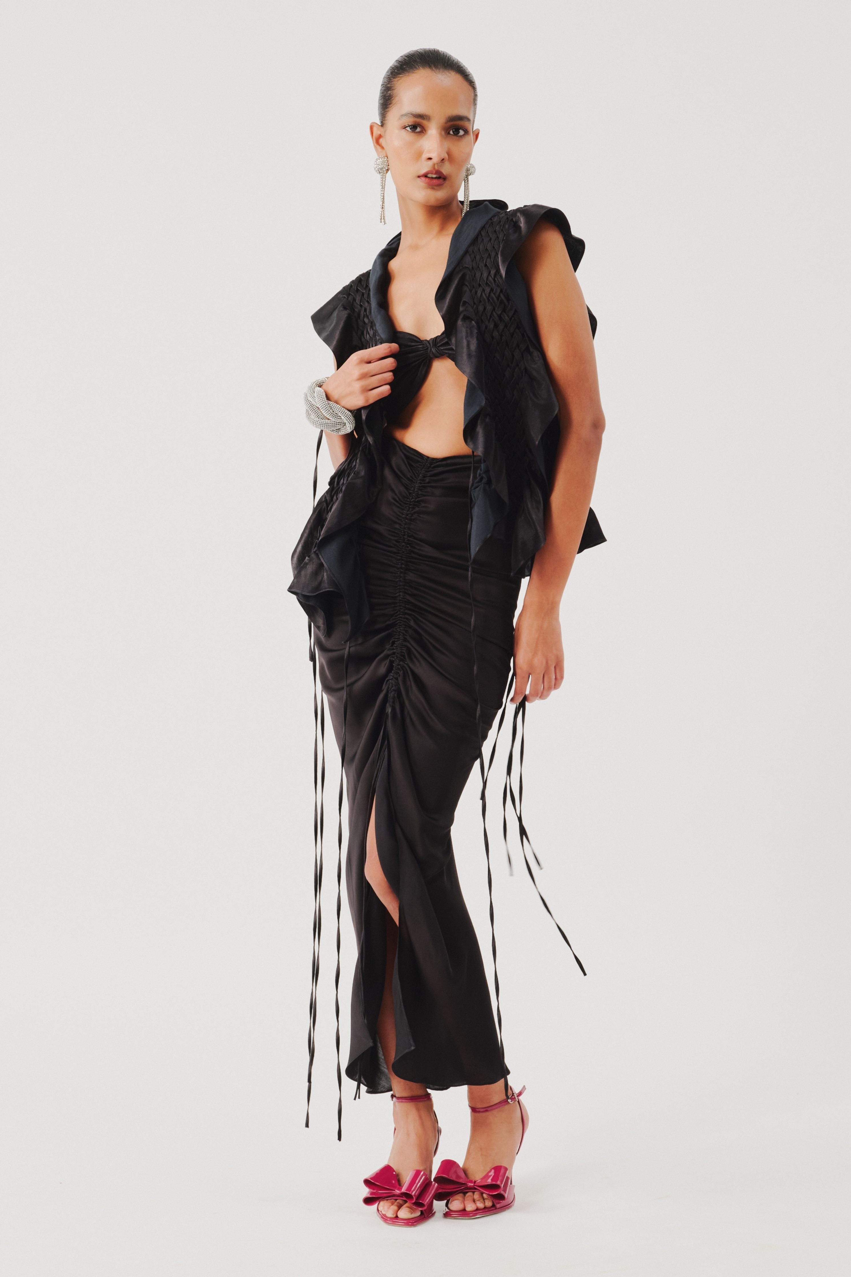 Phoenix Mashru Bib in Black