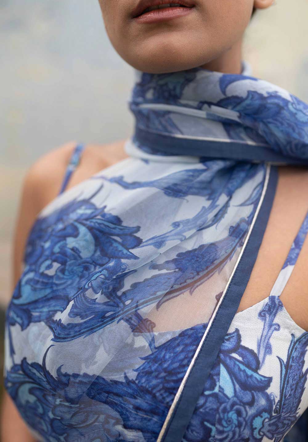 Esha Gupta In Santorini Sari