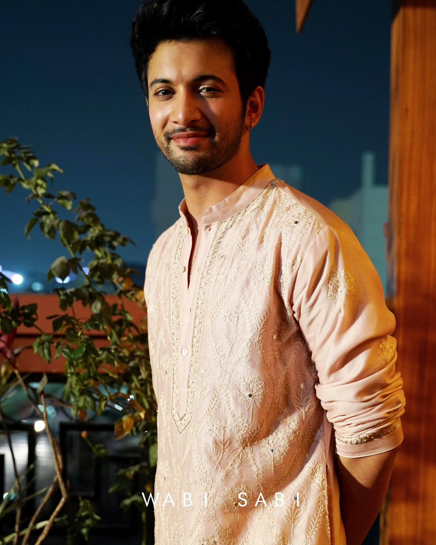 Rohit Saraf In Pale Pink Chanderi Handloom Kurta