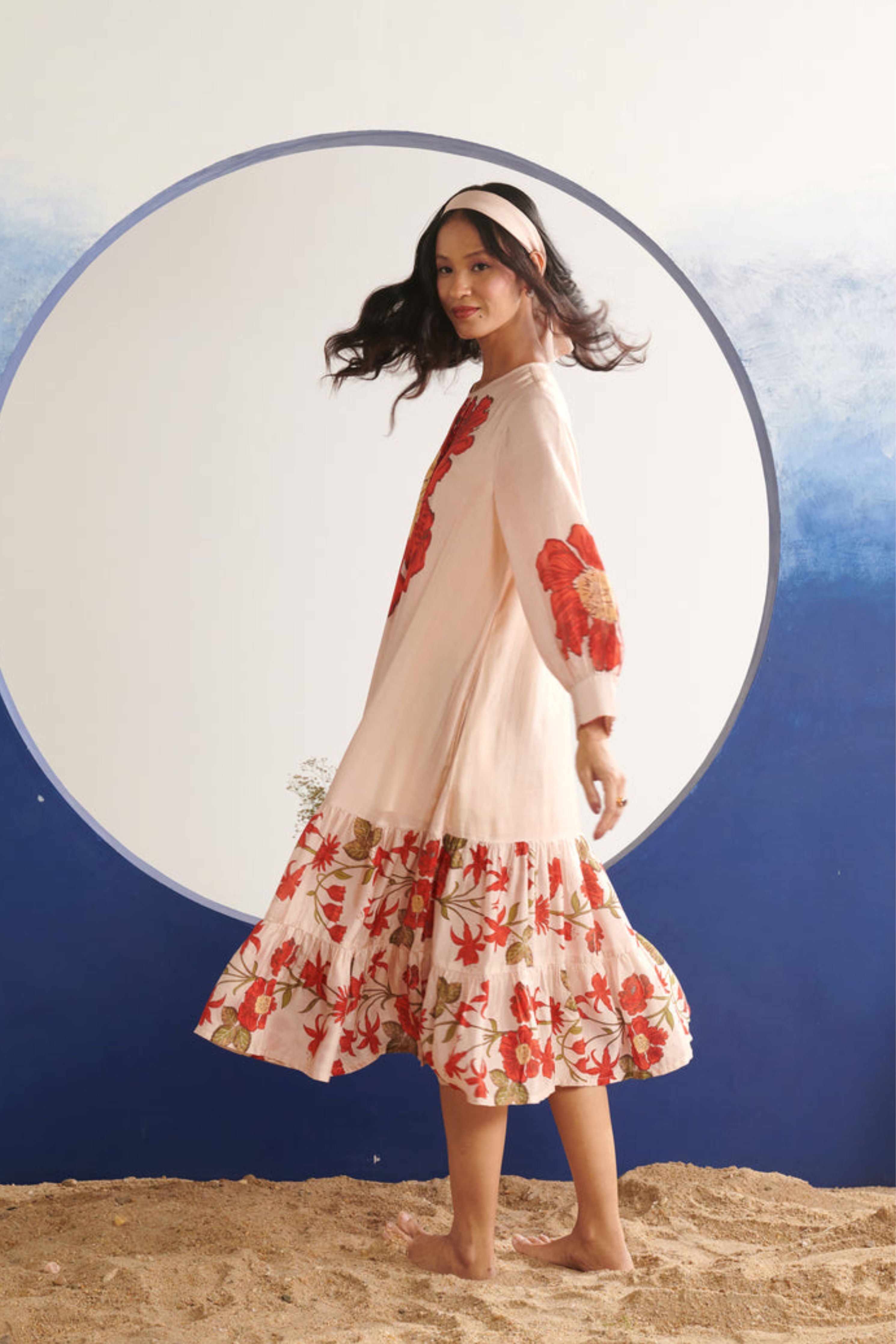 Kara Blush Tiered Dress