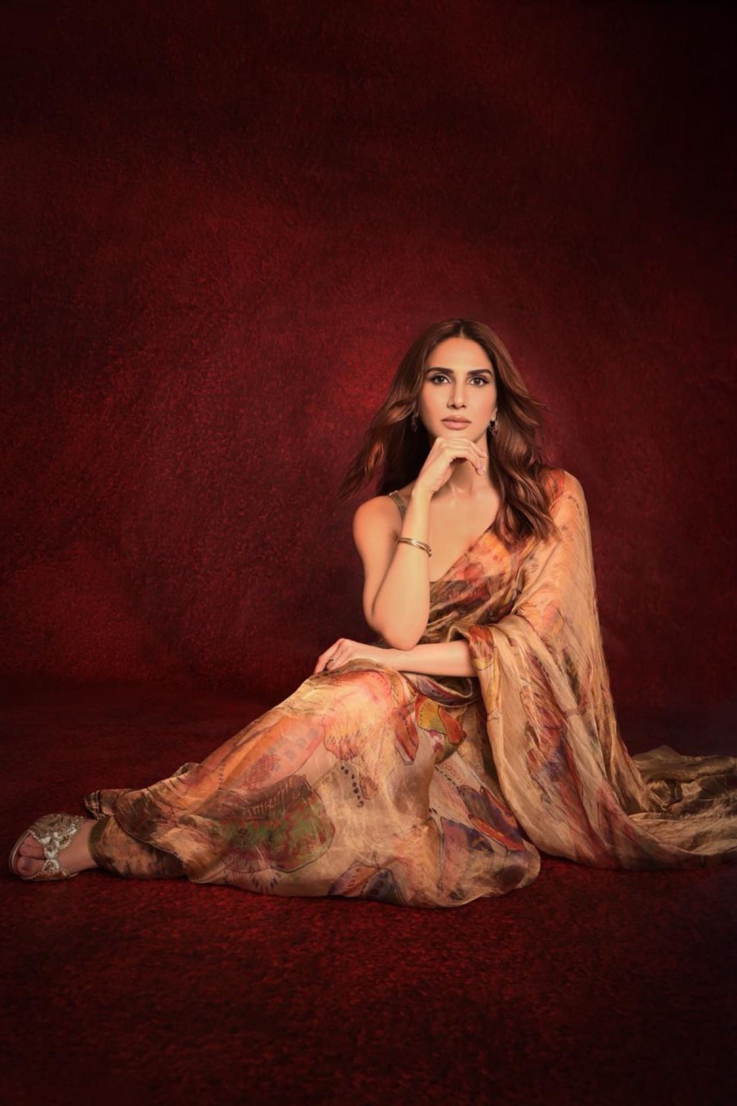 Vaani kapoor In Agatha Sari With Malaika Blouse (Copy