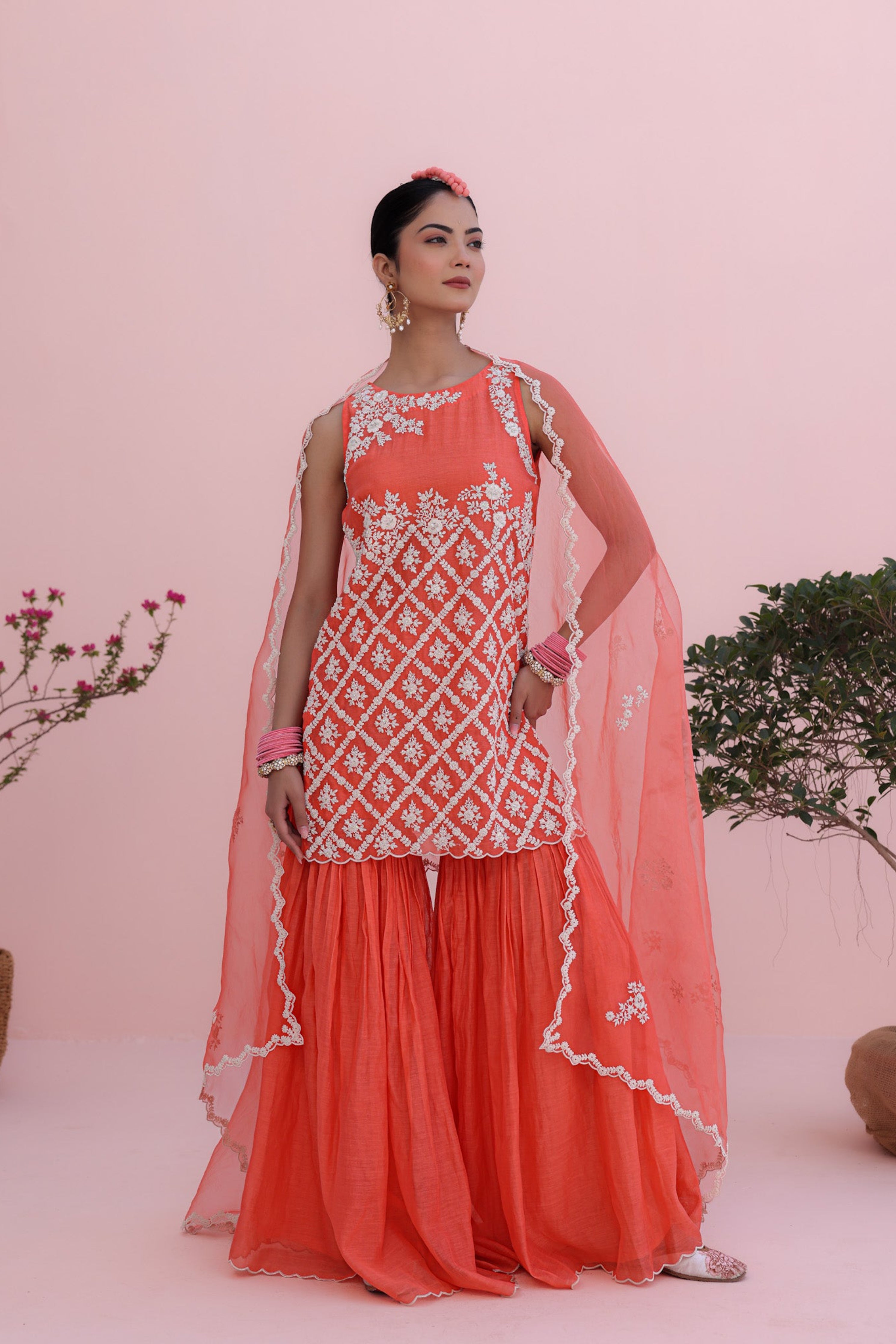 Cherry Sharara Set