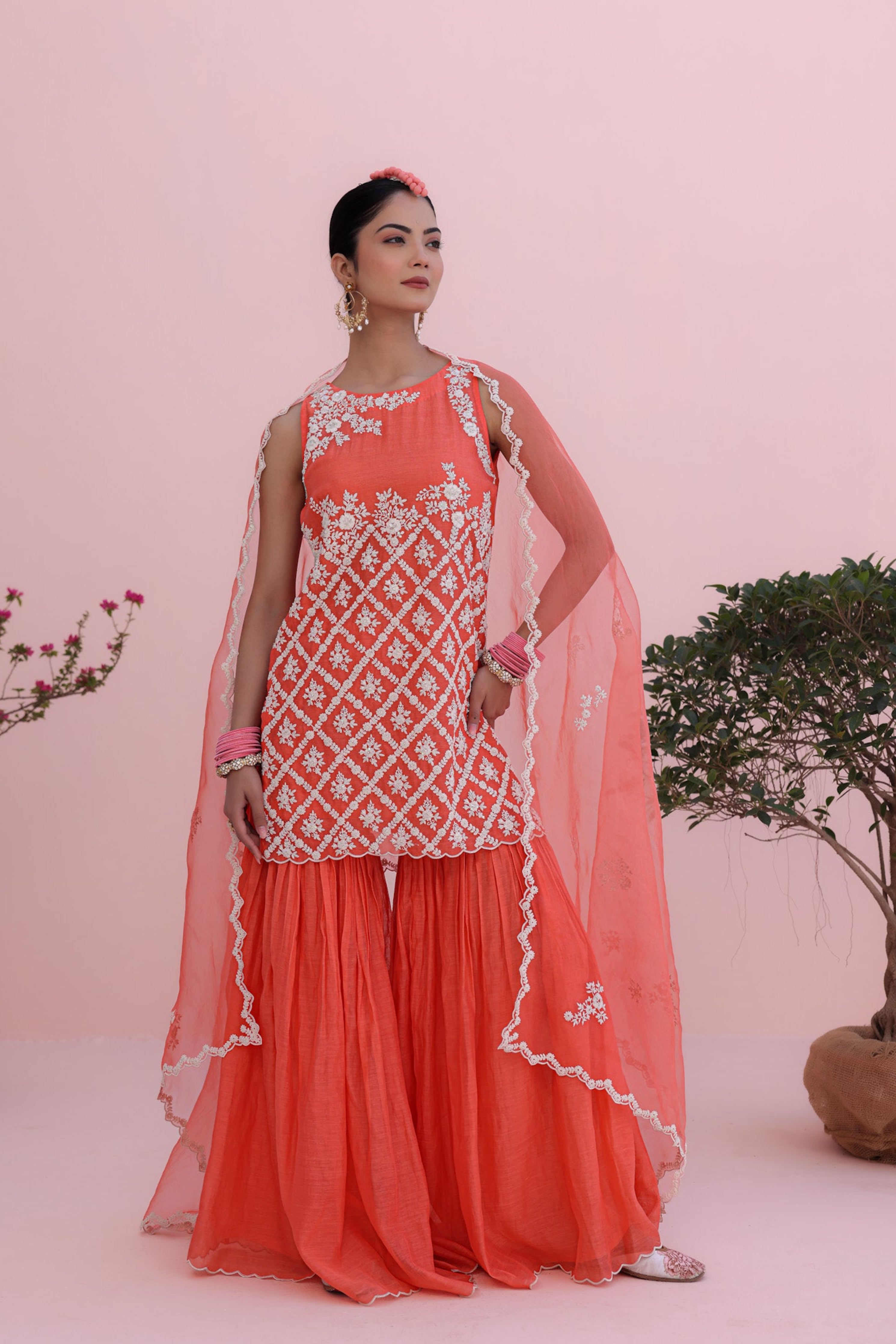 Cherry Sharara Set