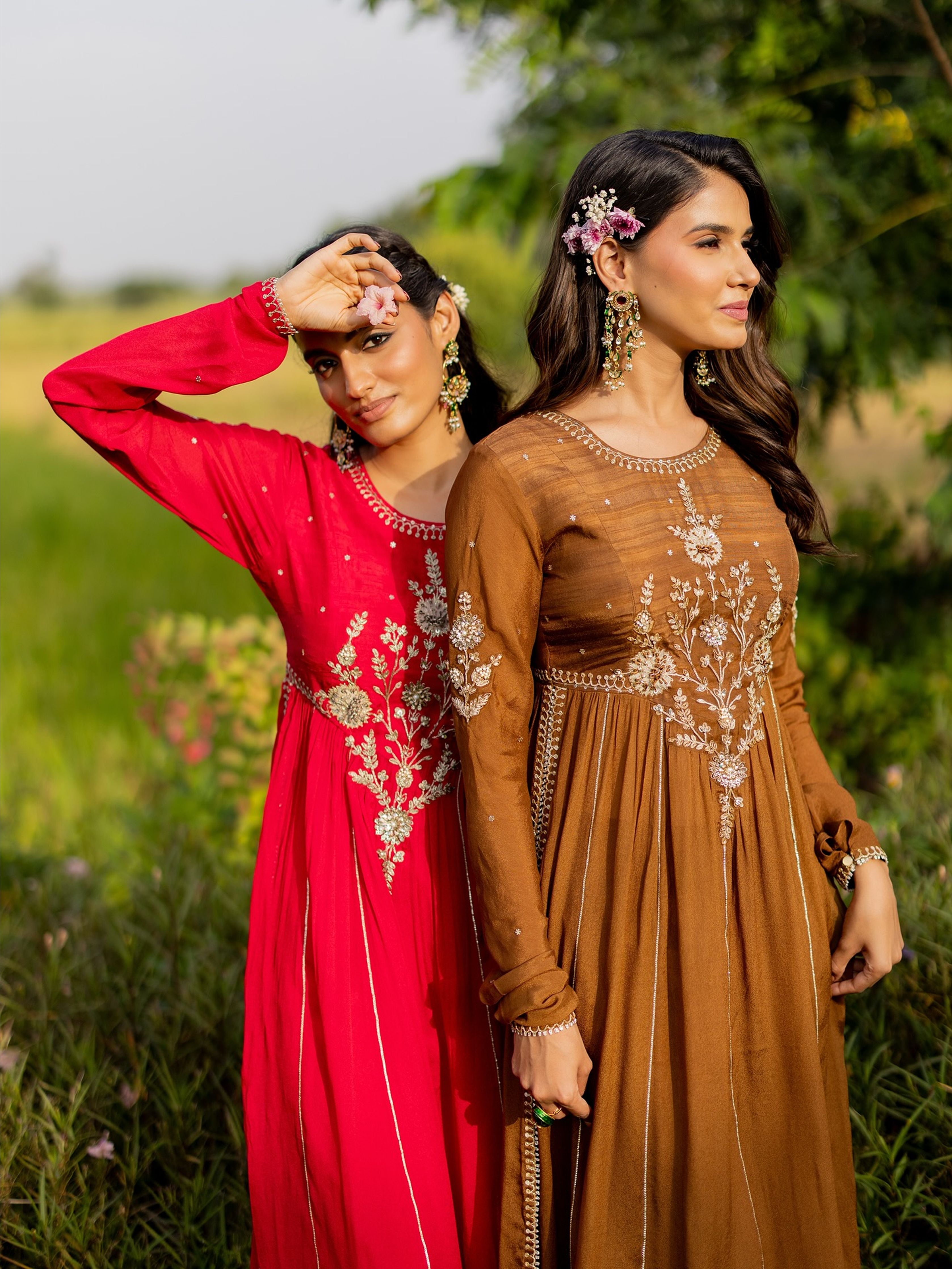 Cherry Red Kurta Set