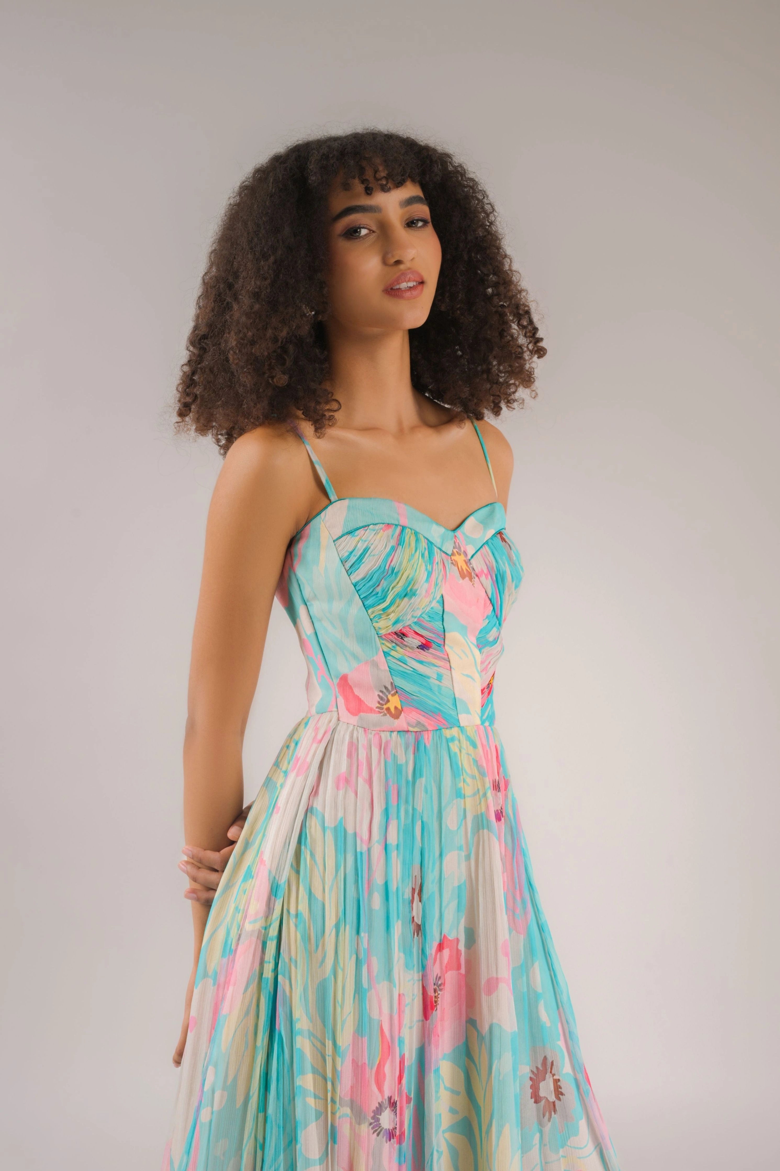 Dahlia Blue Floral Dress