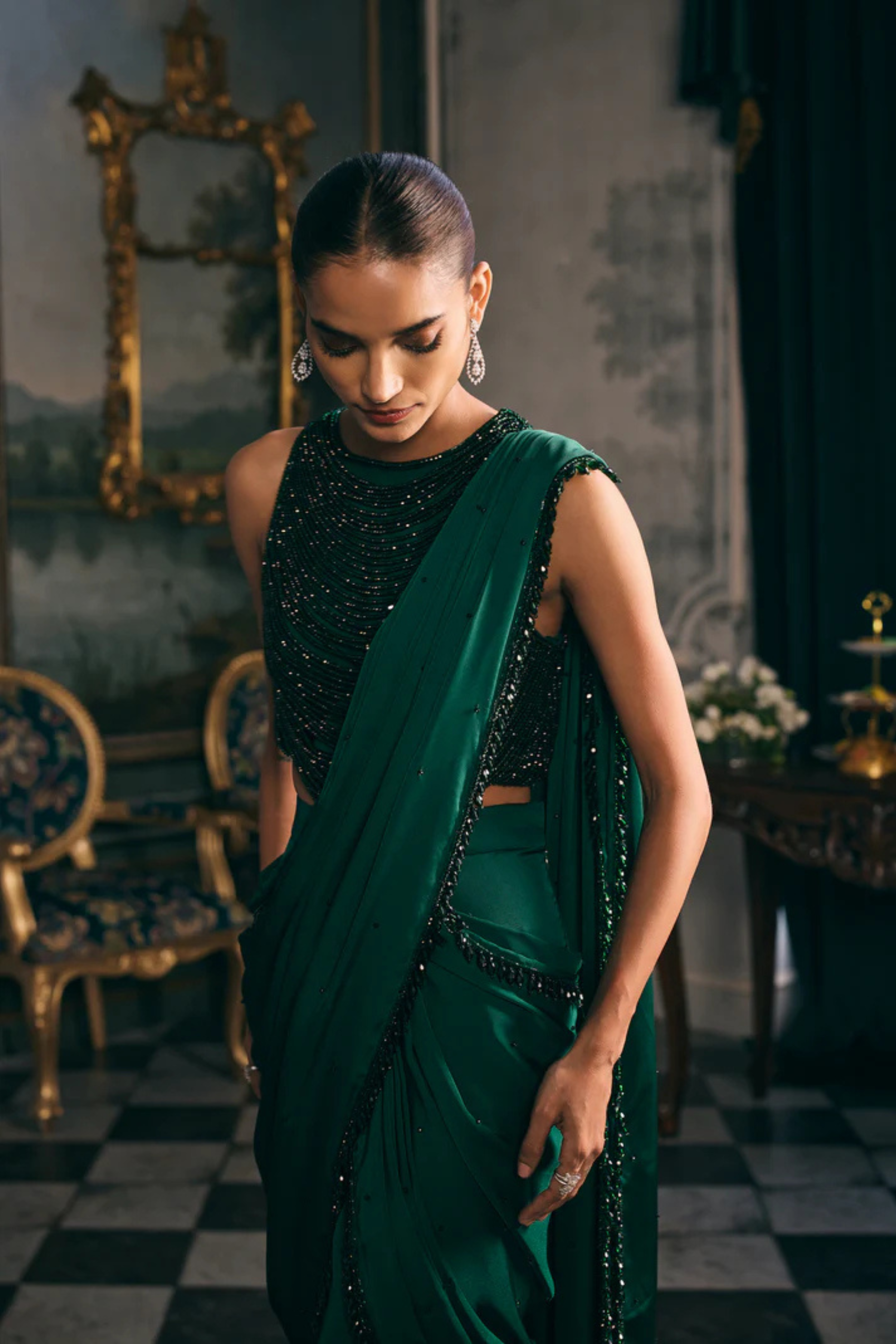 Riddhima Kapoor Sahni In Lustrous Drape Saree