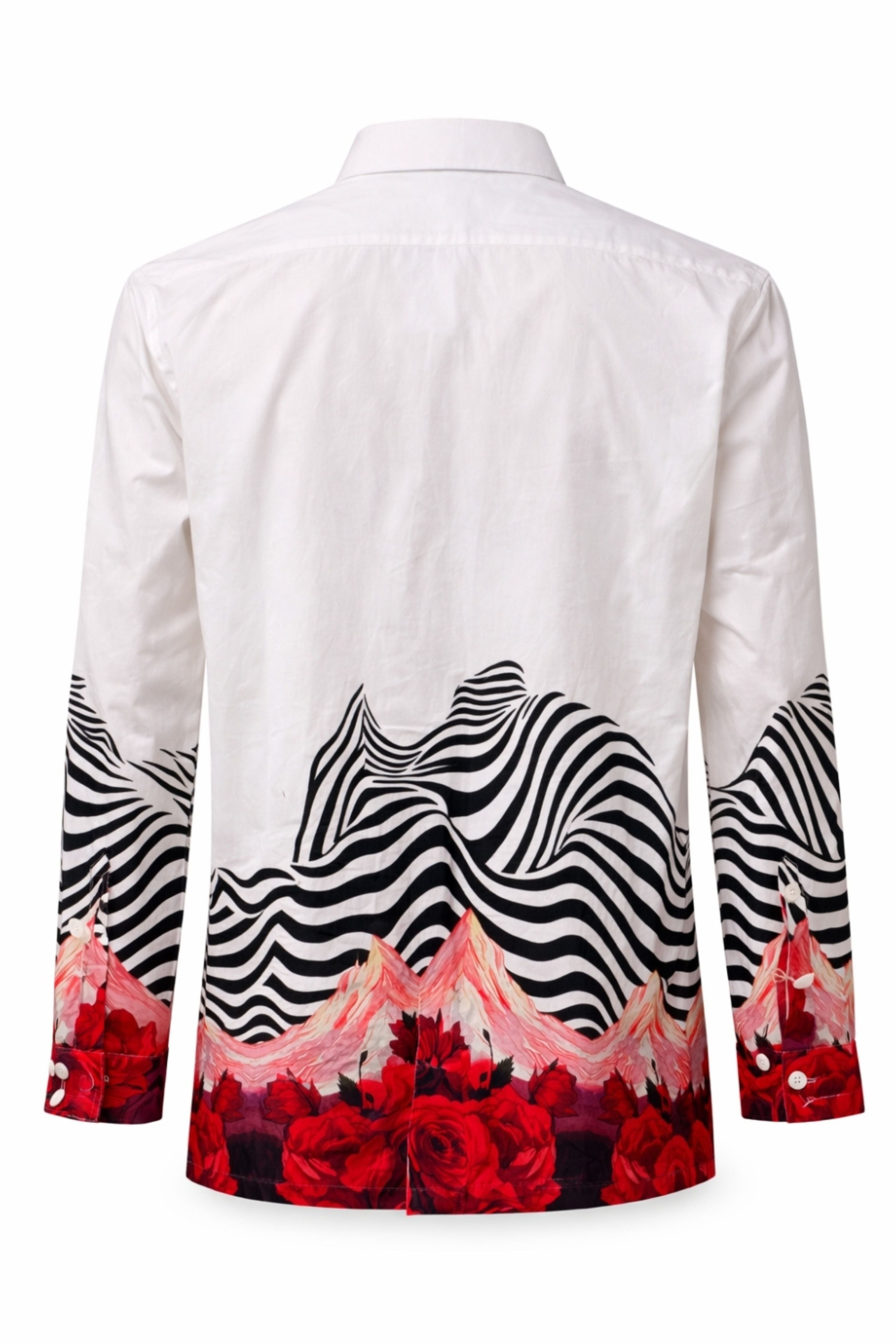White Wave Printed Shirt