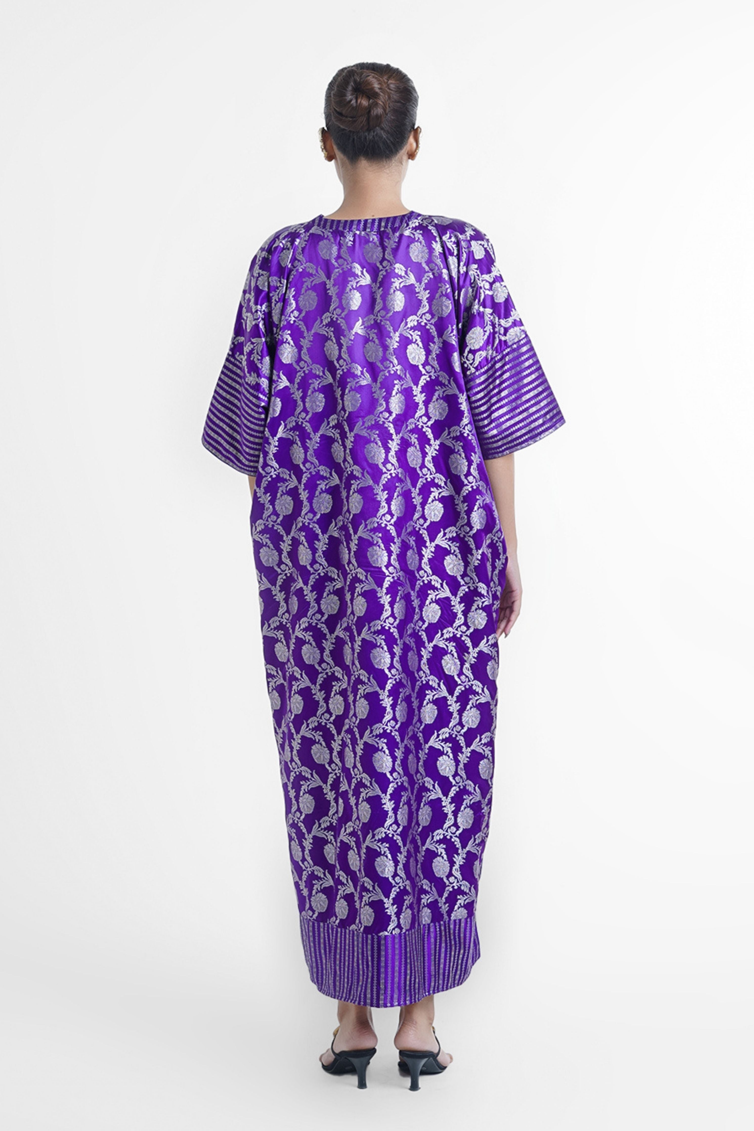 Varga Kaftan Dress In Purple