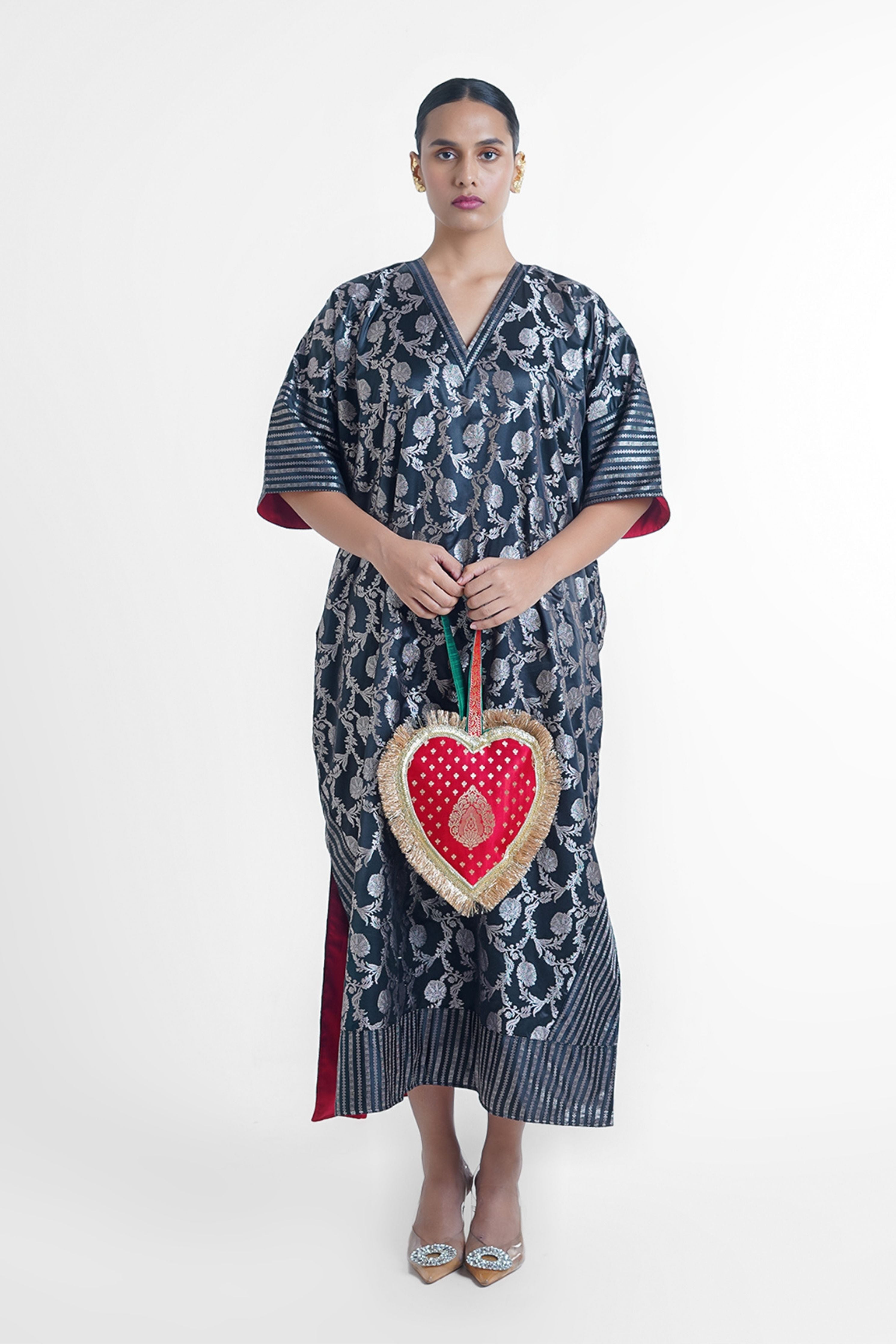 Varga Kaftan Dress In Black