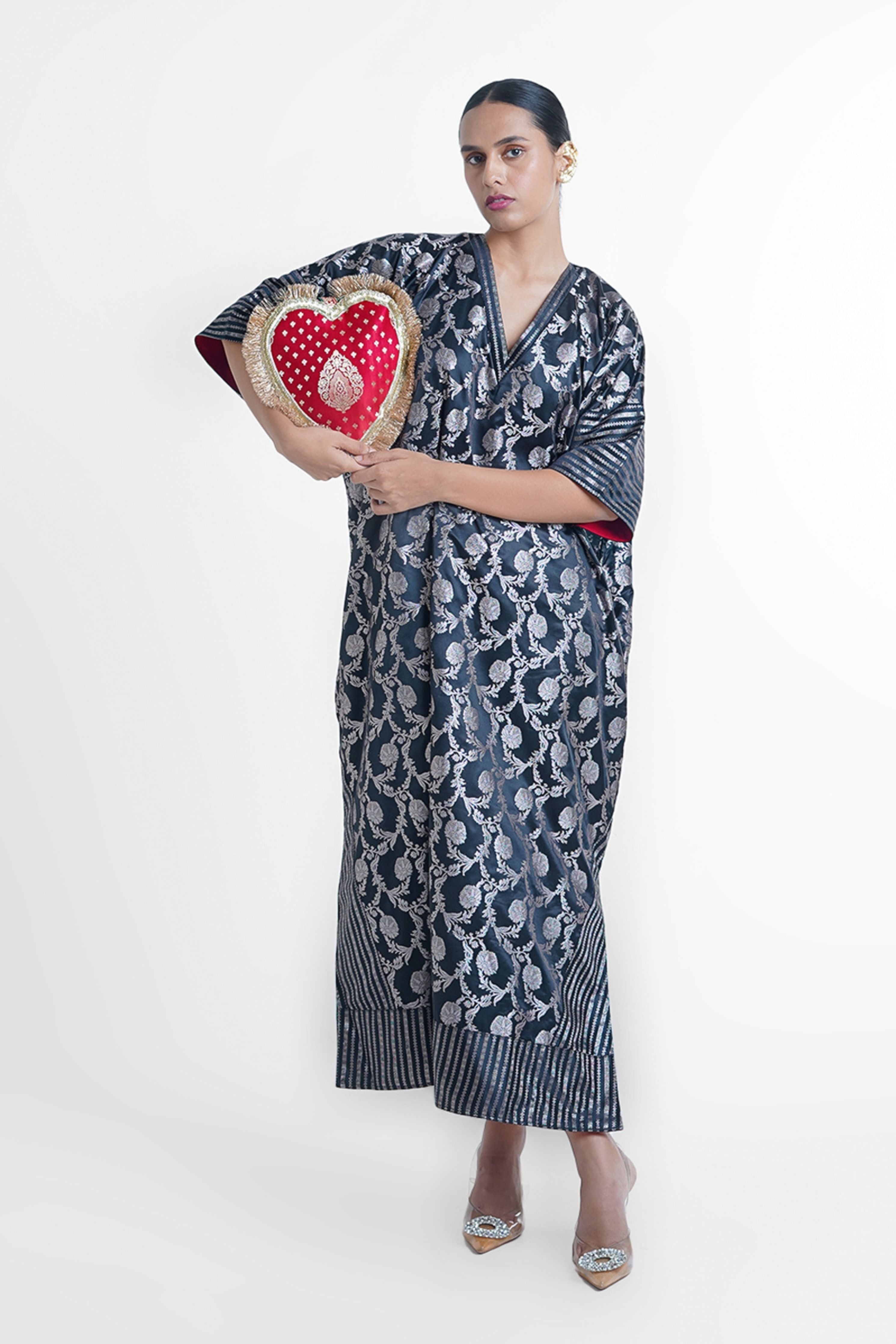 Varga Kaftan Dress In Black