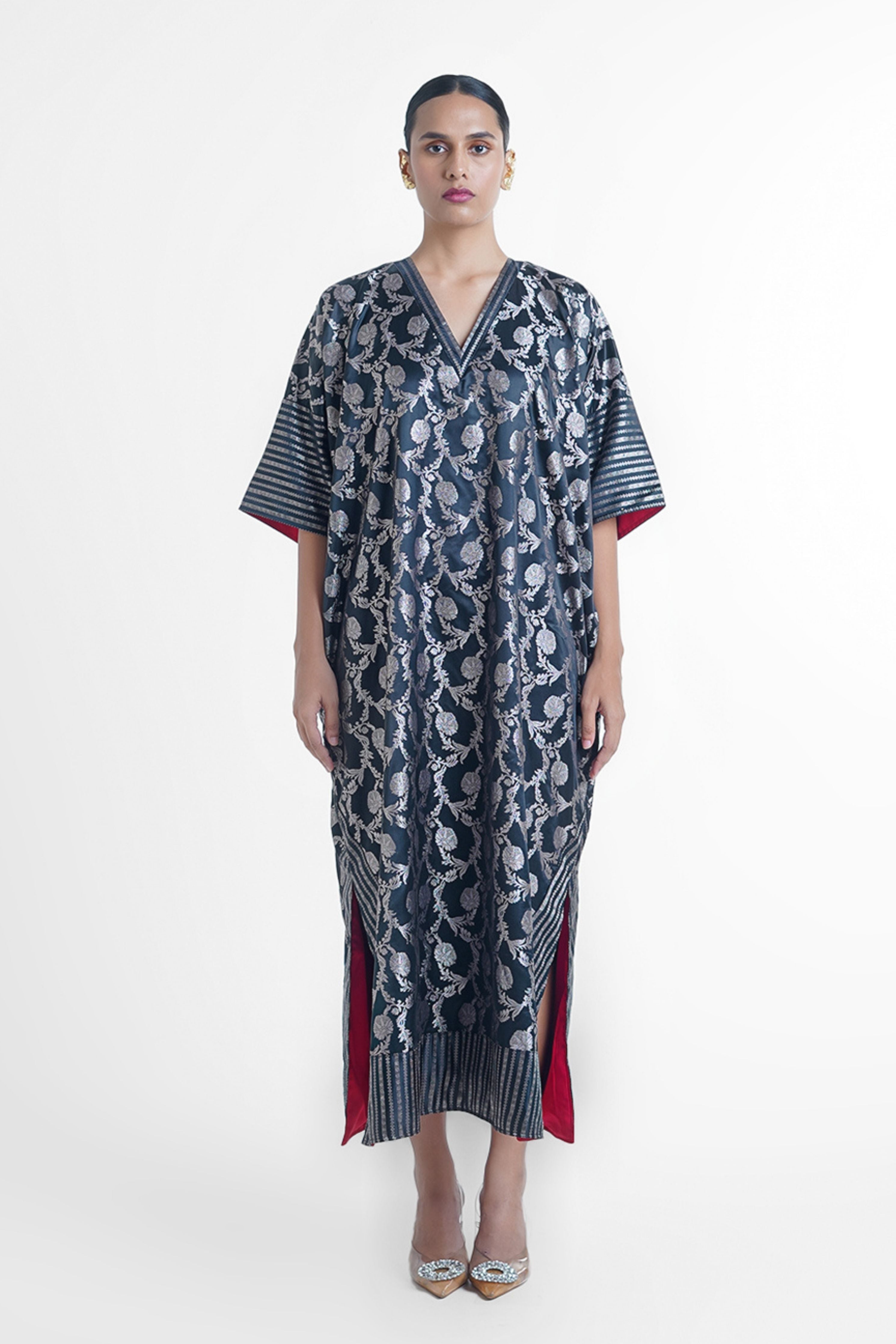 Varga Kaftan Dress In Black