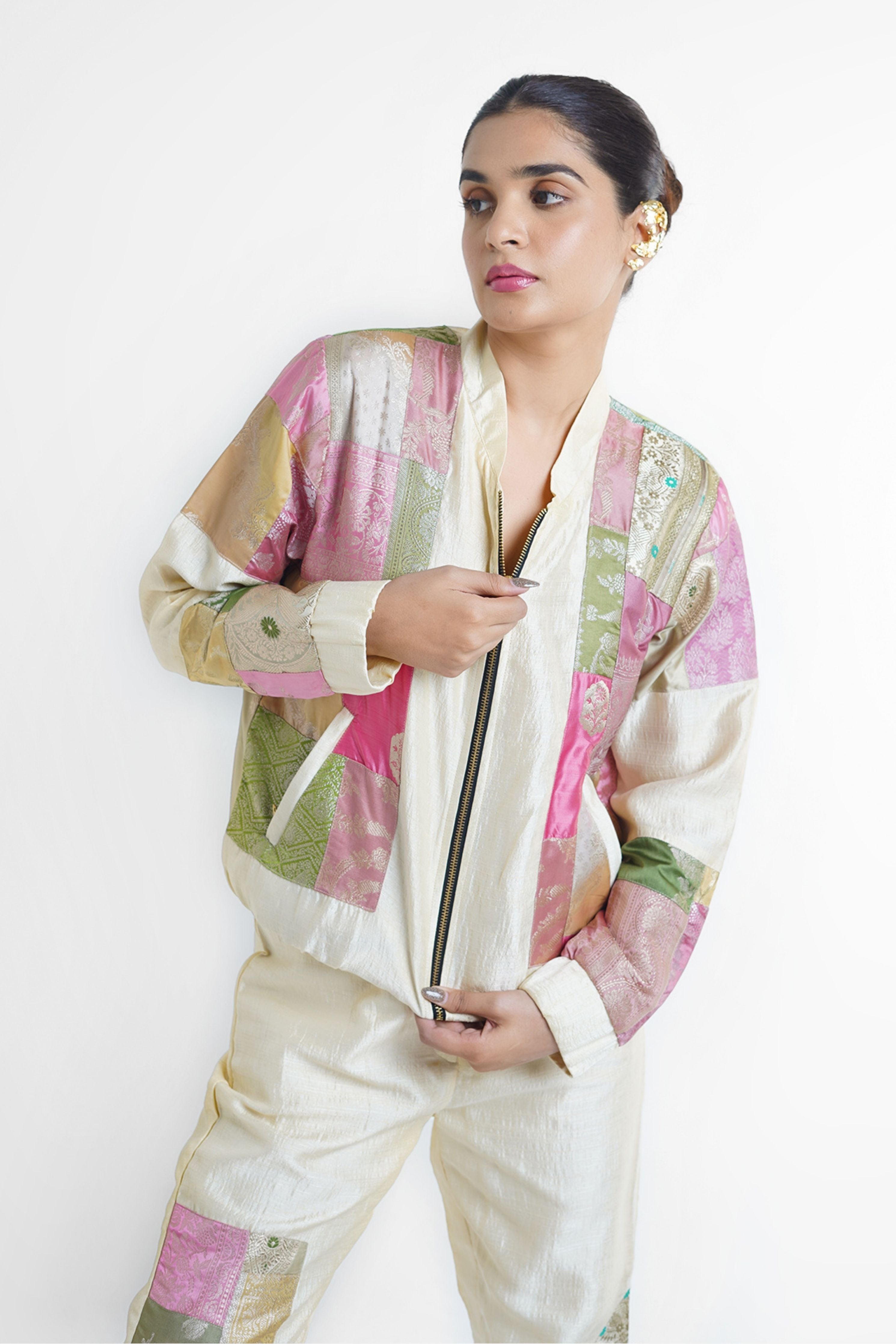 Cheri Upcycled Silk Bomber Jacket