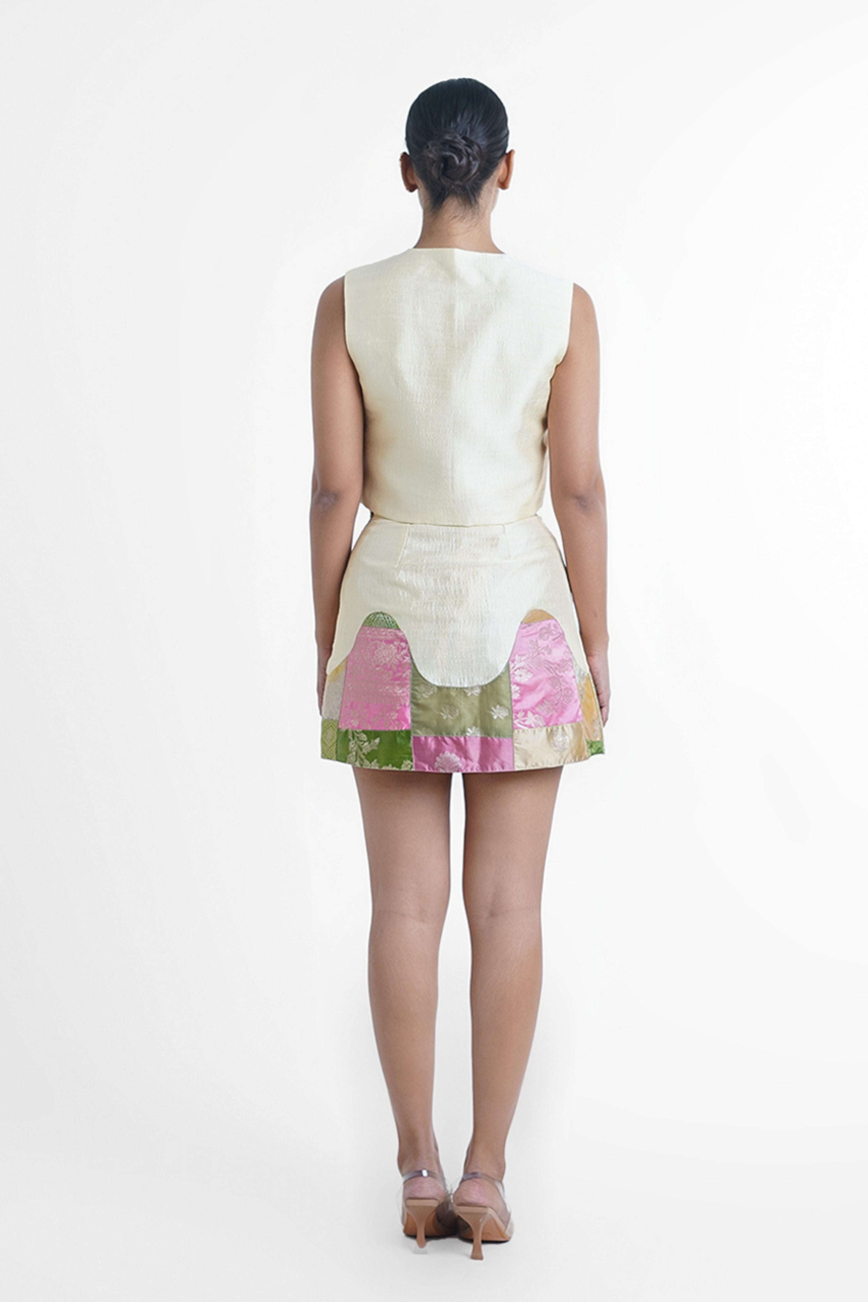 Cheri Upcycled Silk Skort