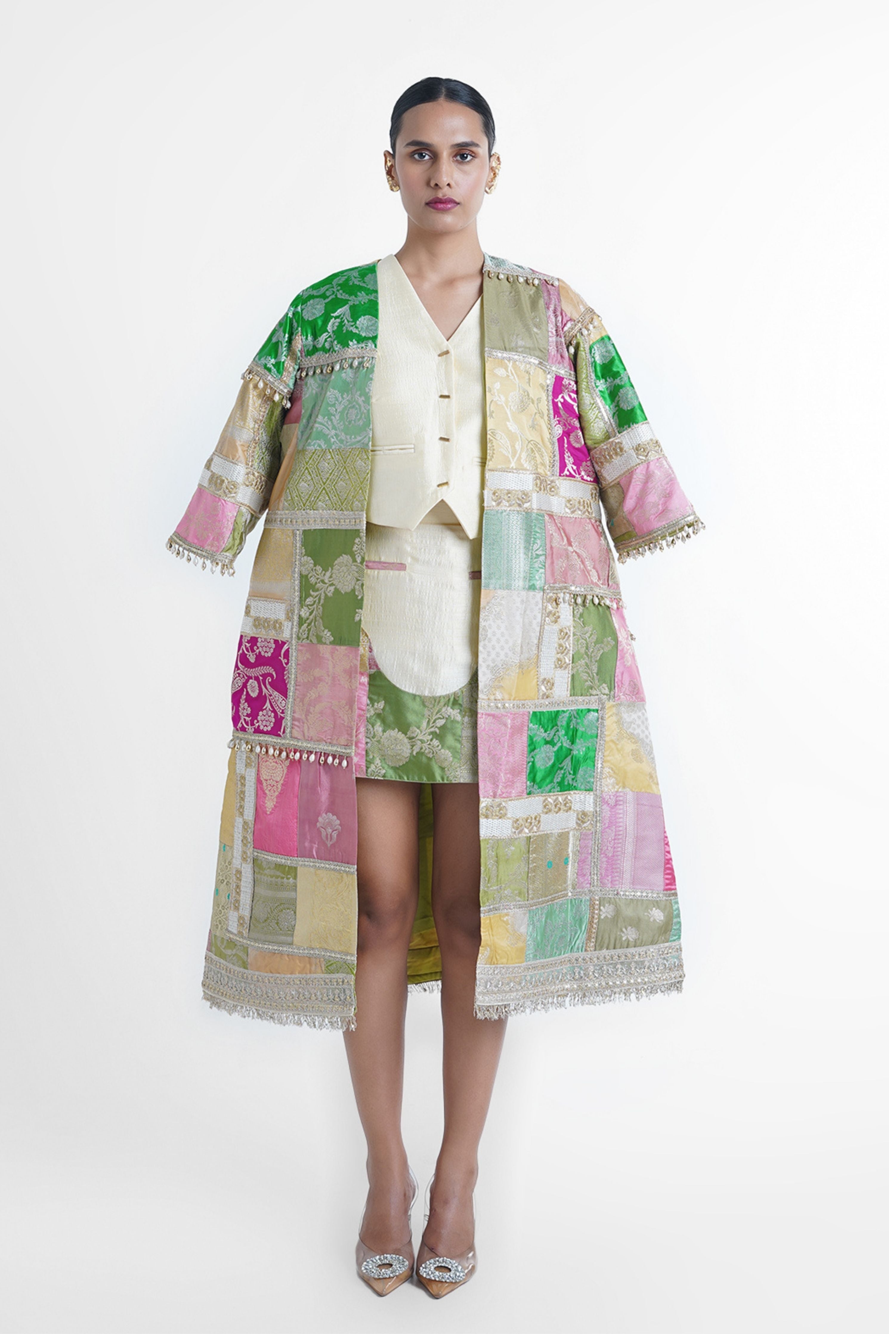 Cheri Upcycled Silk Long Jacket
