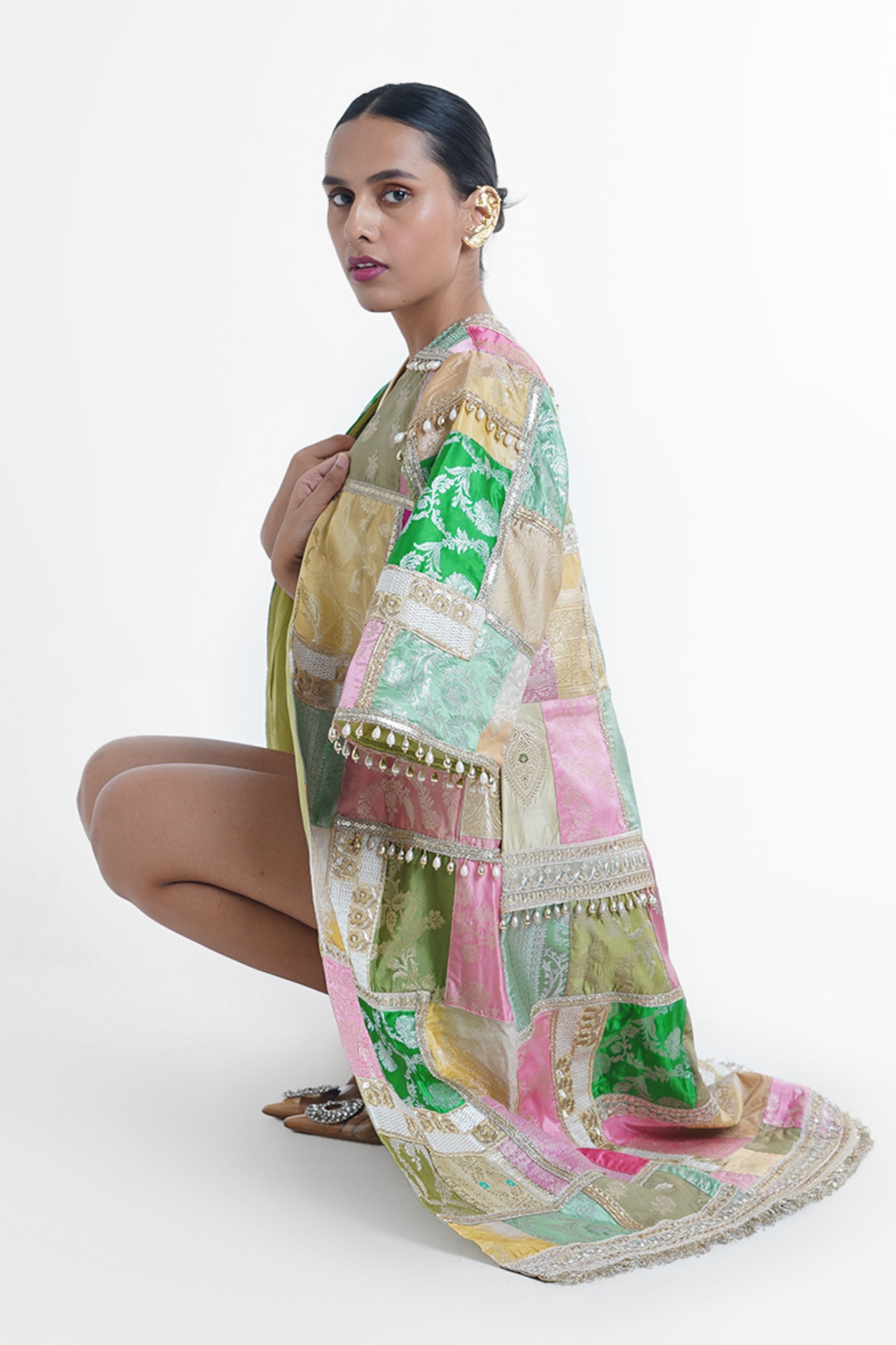 Cheri Upcycled Silk Long Jacket
