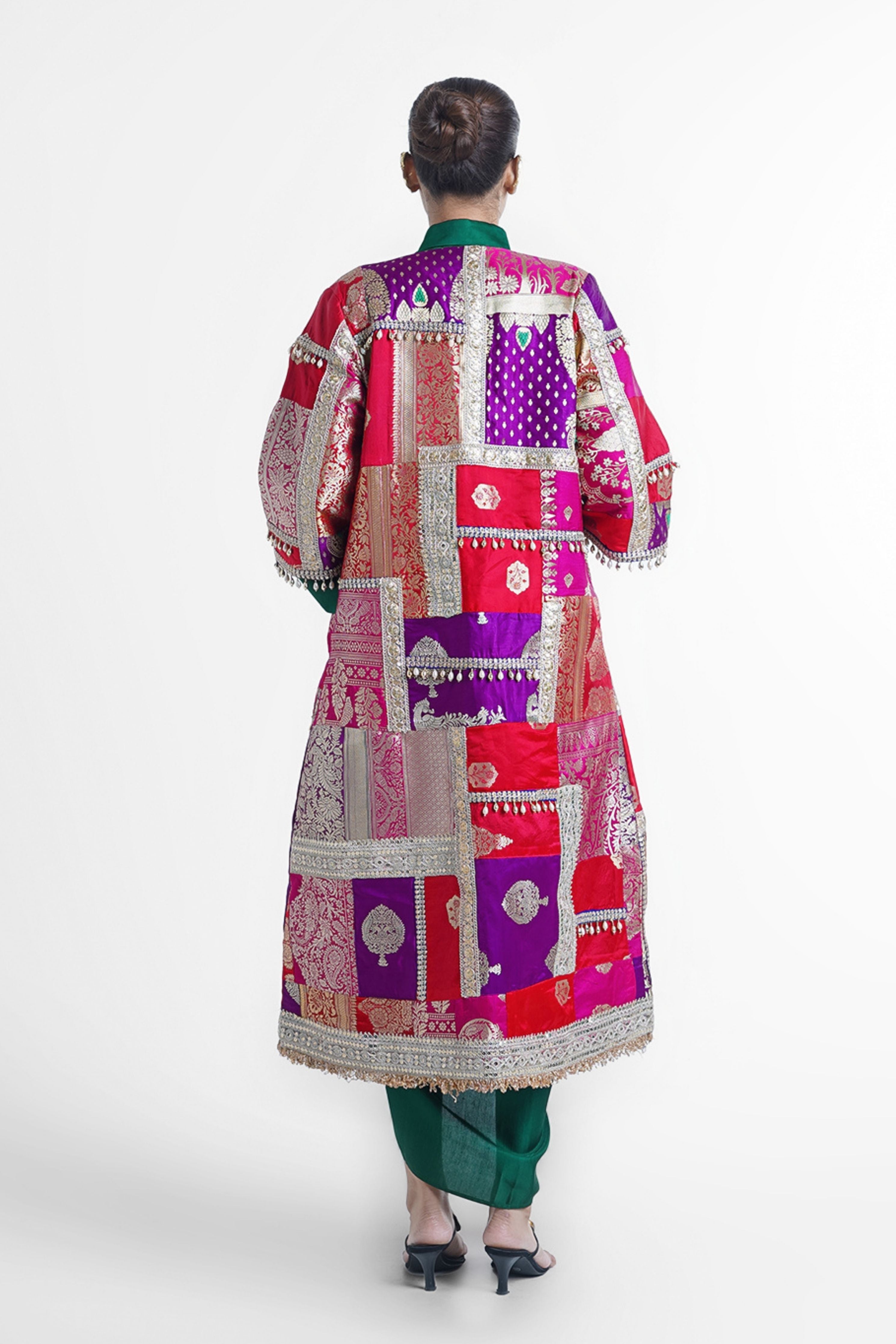 Roma Upcycled Silk Long Jacket