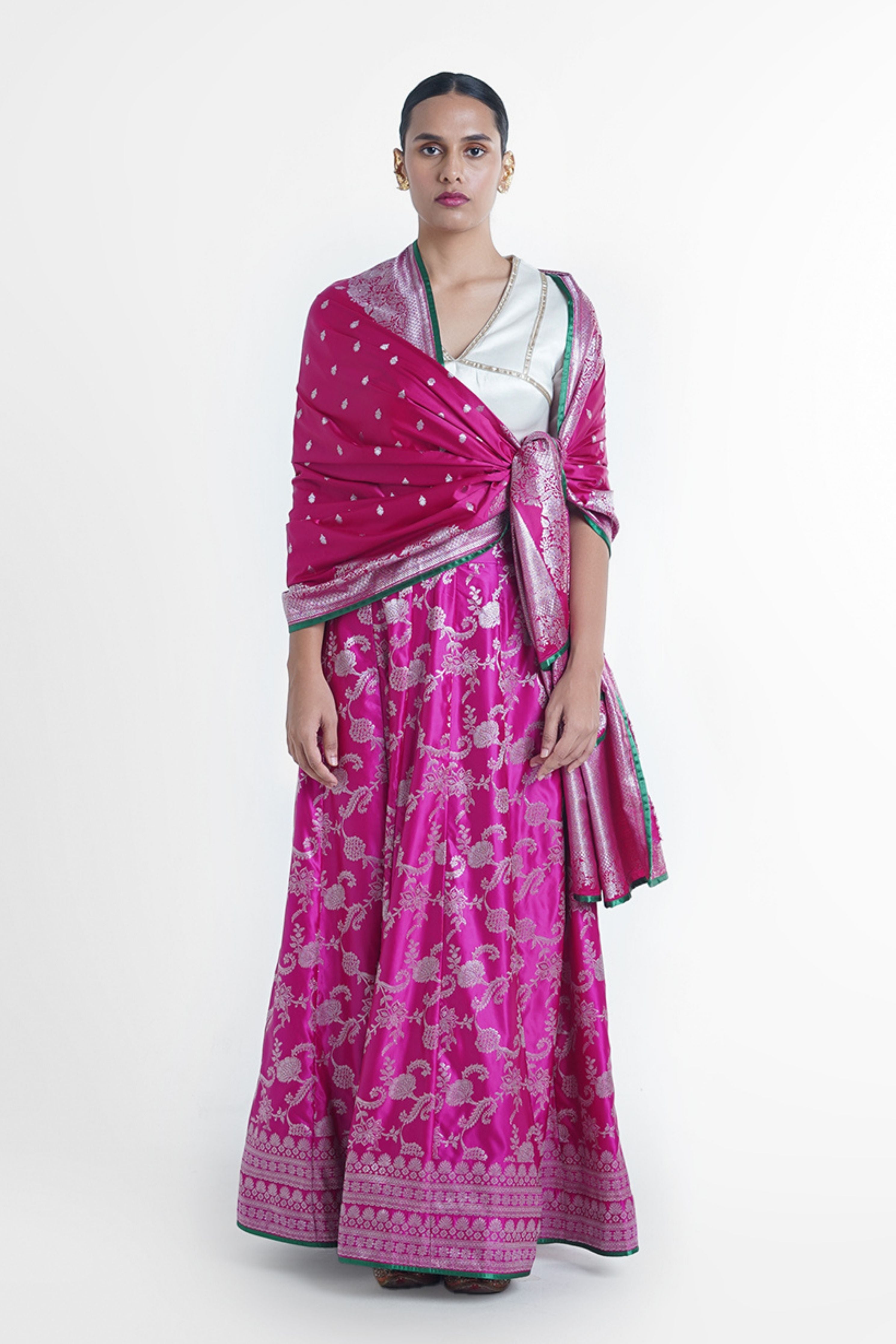 Menka Banarasi Silk Lehenga