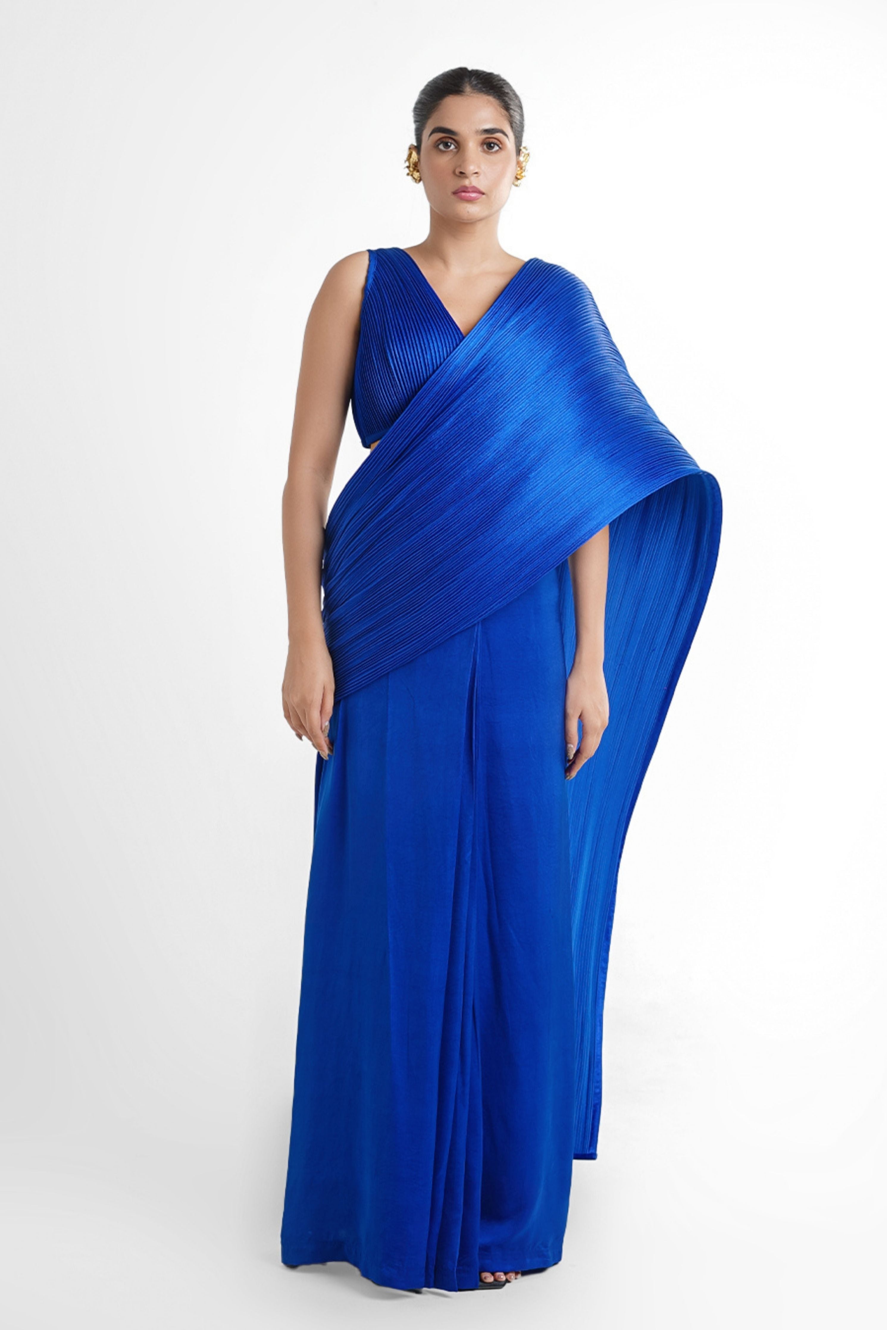Helen Concept Saree In Electric Blue