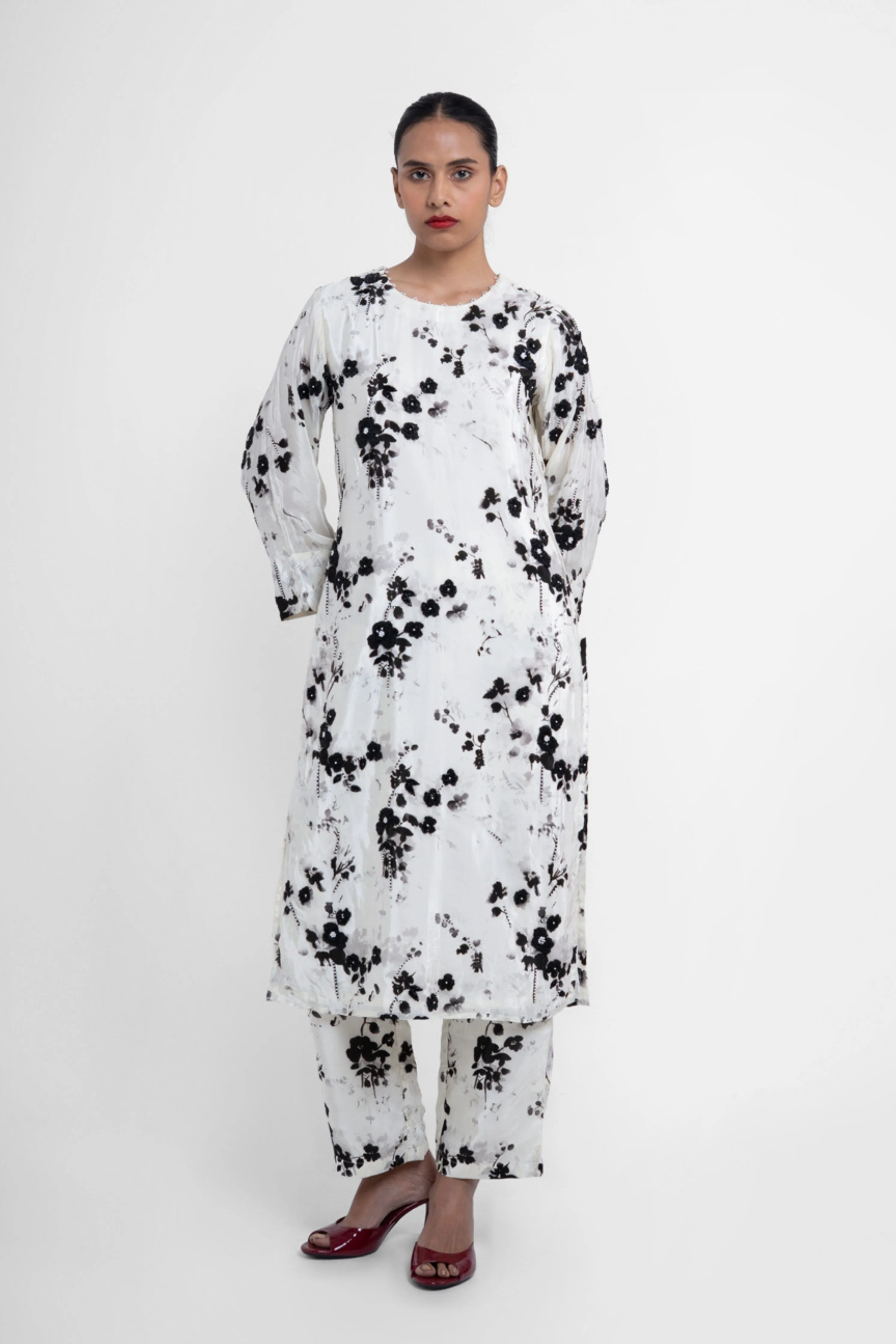 Amaria Kurta Set in White