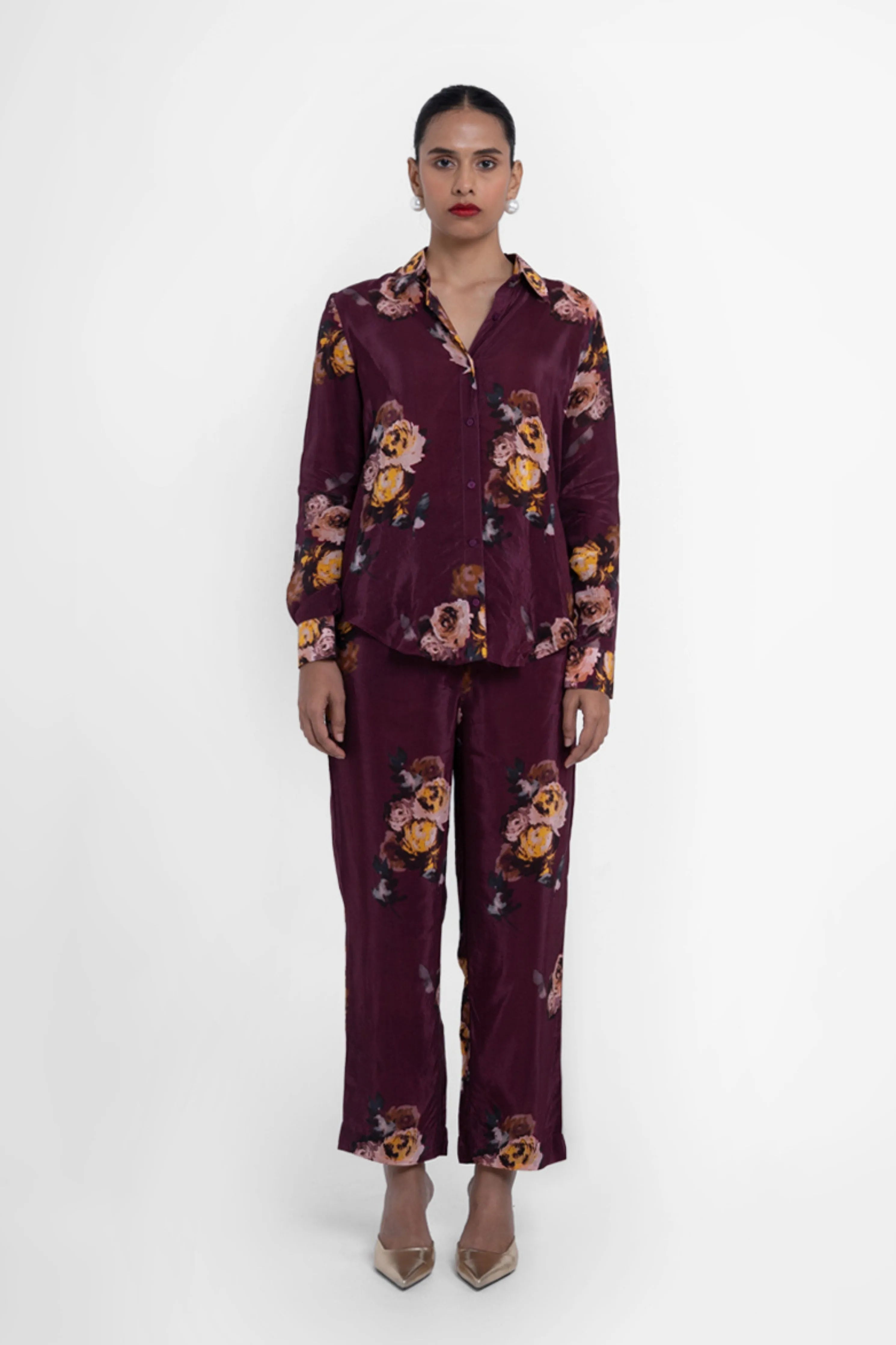 Karron Coord Set In Maroon