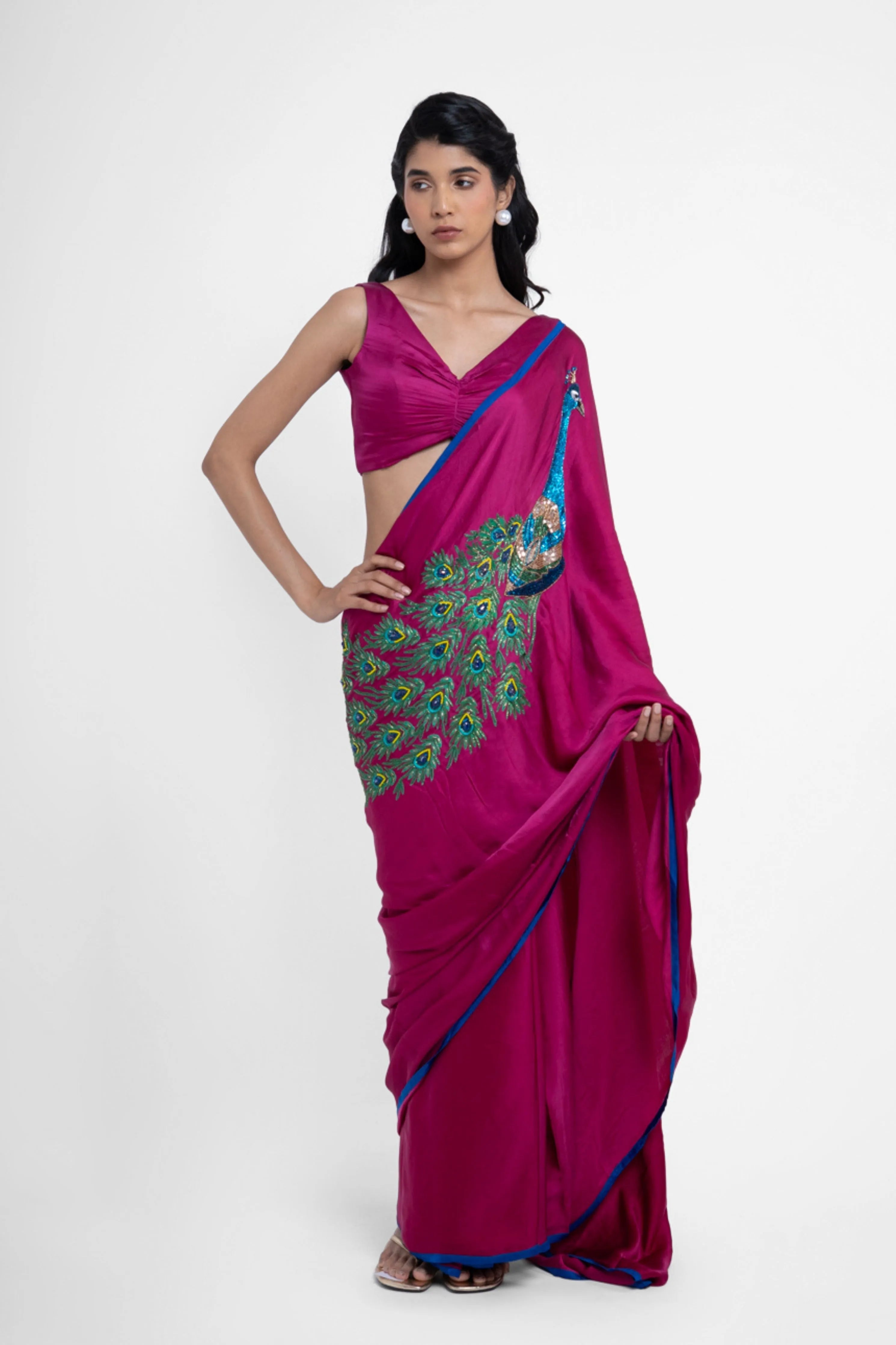 Rashbhari Pure Satin Saree