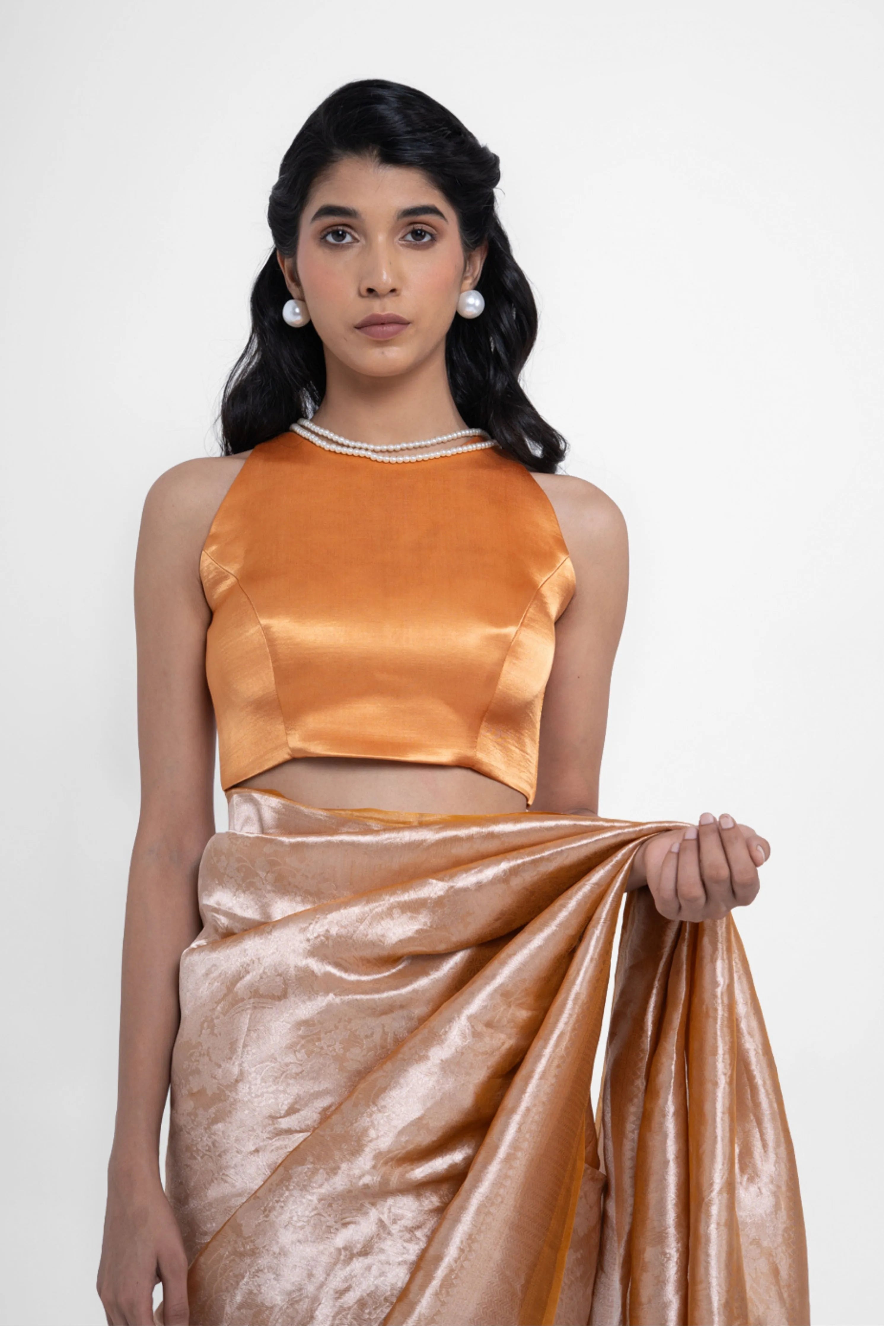 Golden Satin Blouse