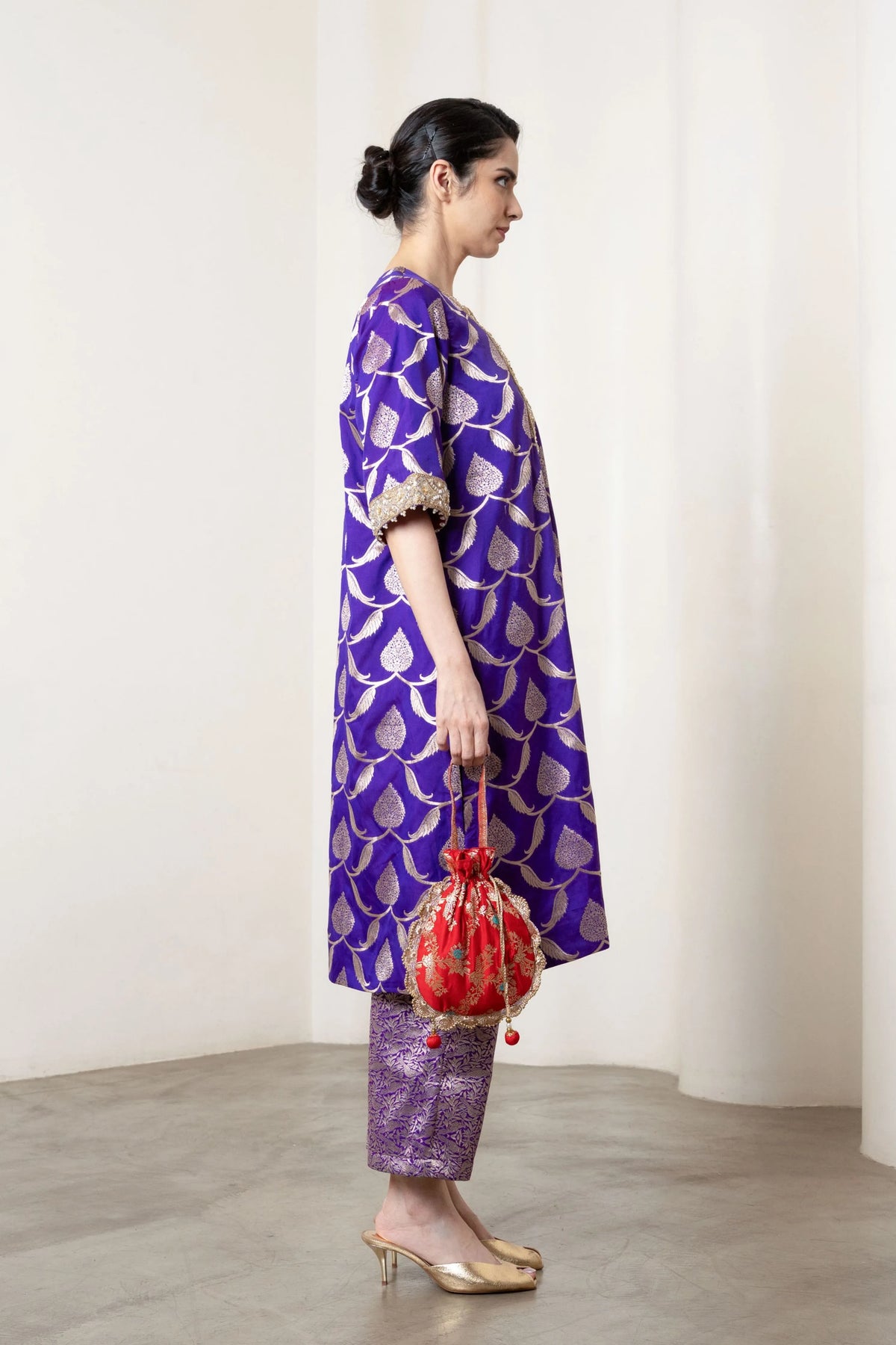 Kris Kurta Set Purple