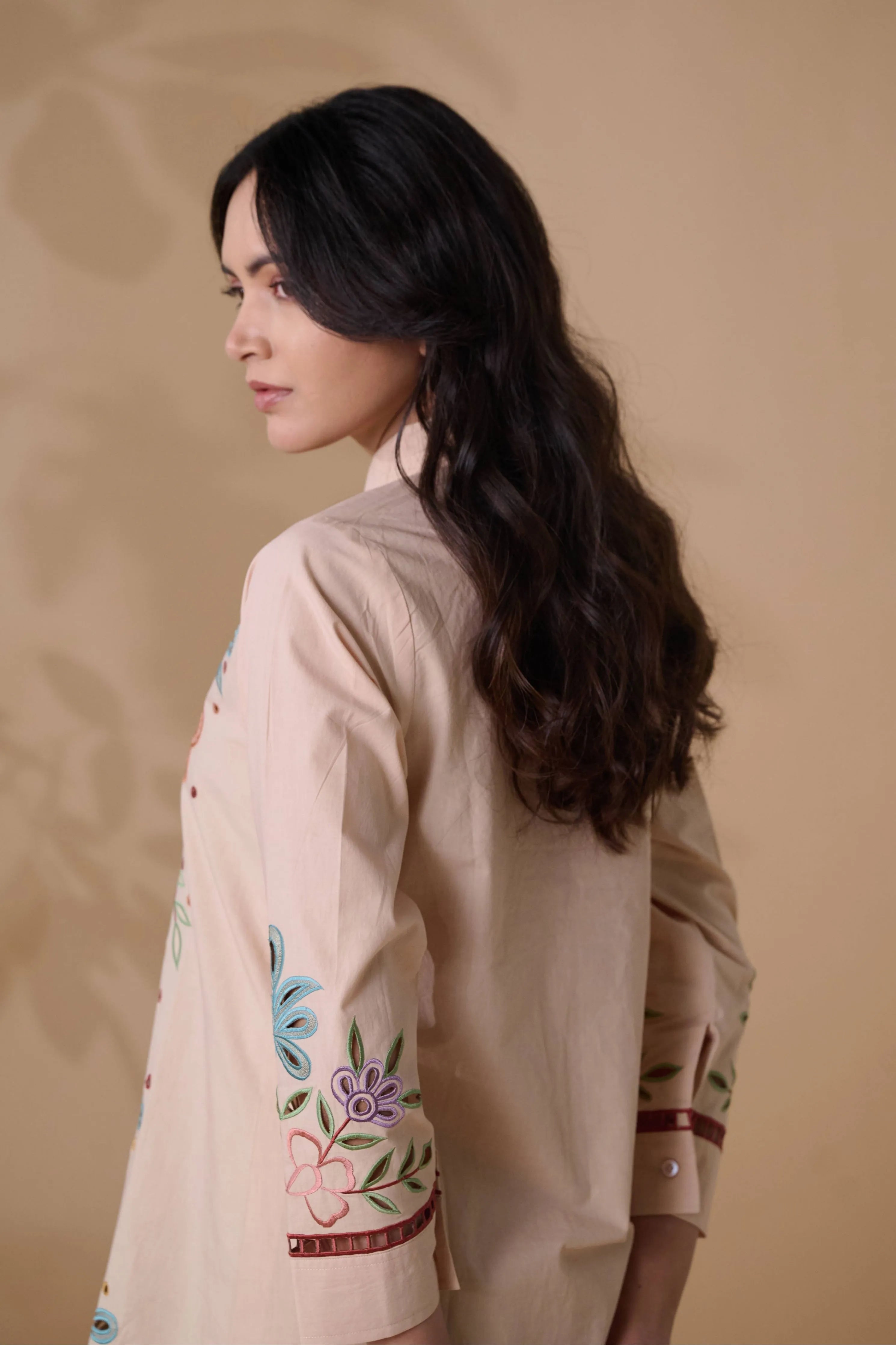 Sunset Bloom Shirt Dress
