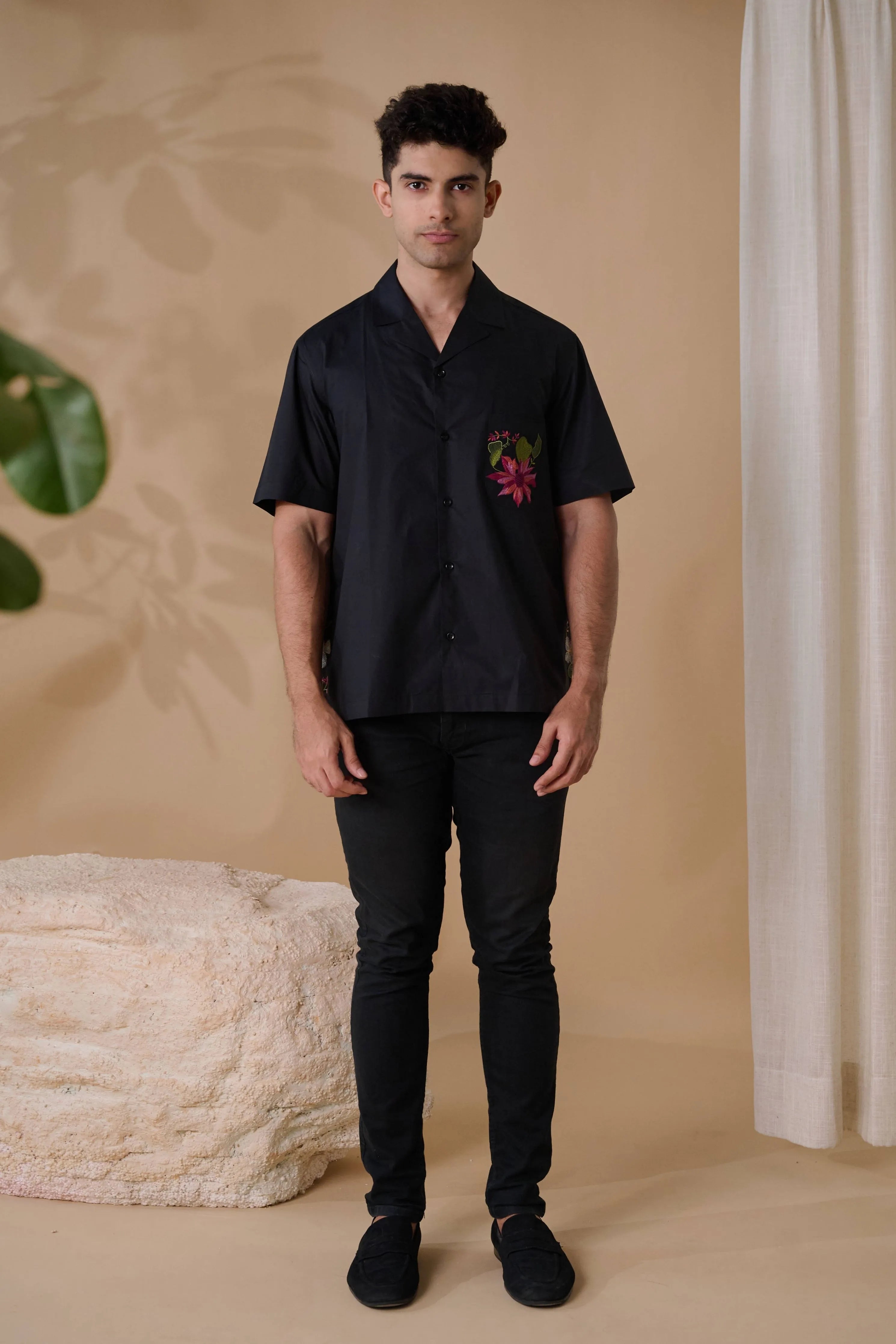 Black Oasis Flamingo Shirt