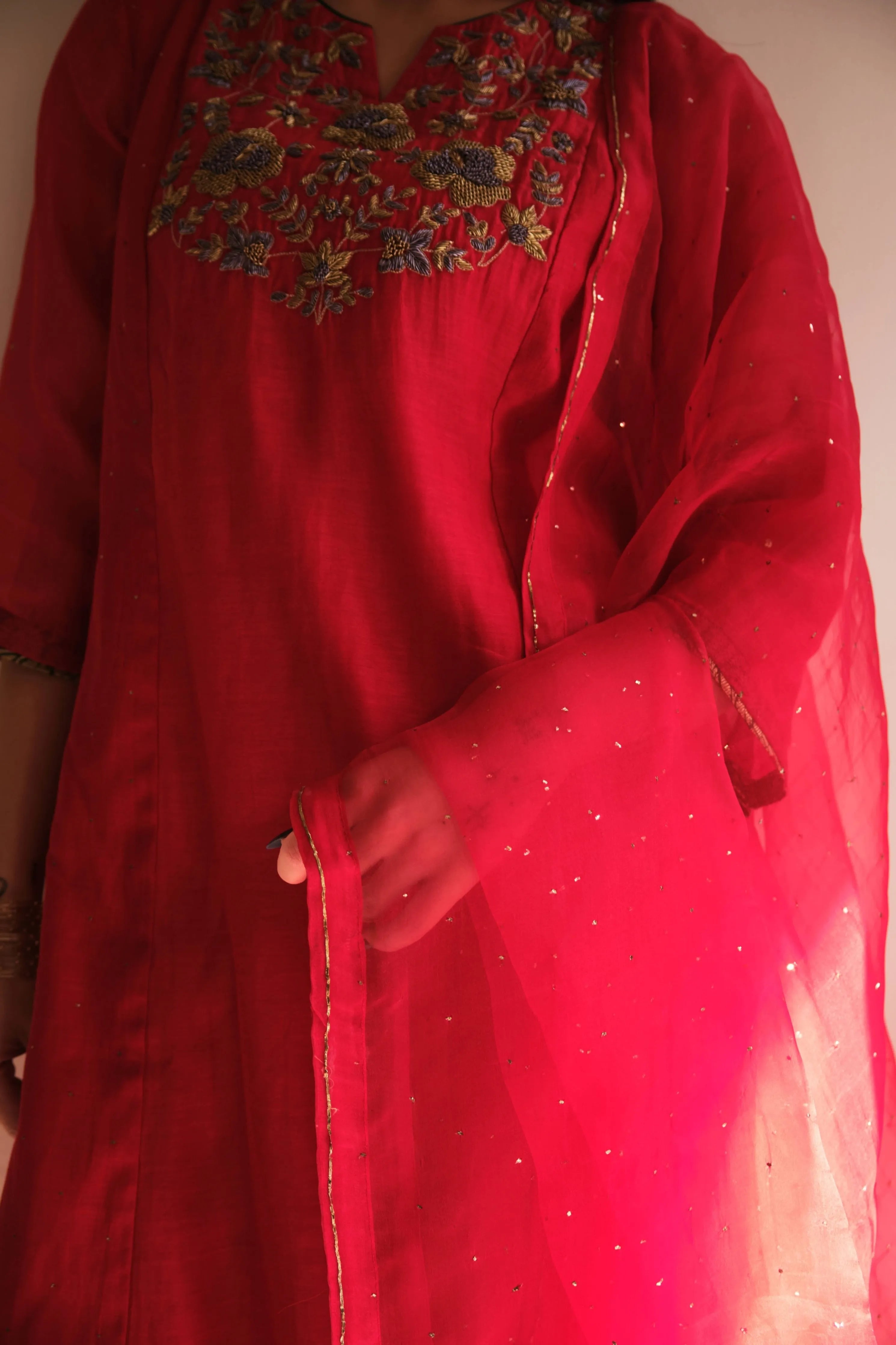 Aira Scarlet Kurta Set