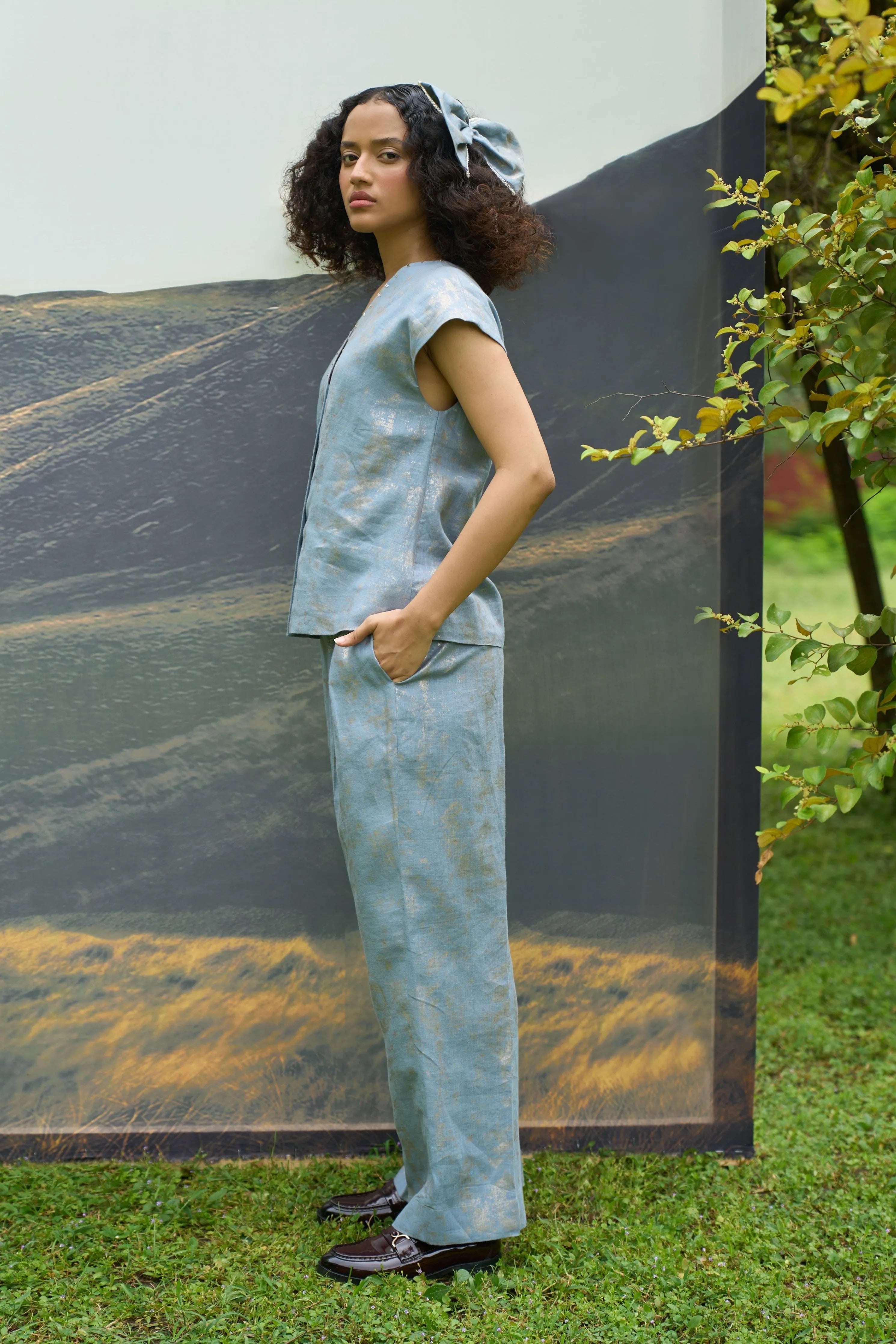 Azure Flared Trousers