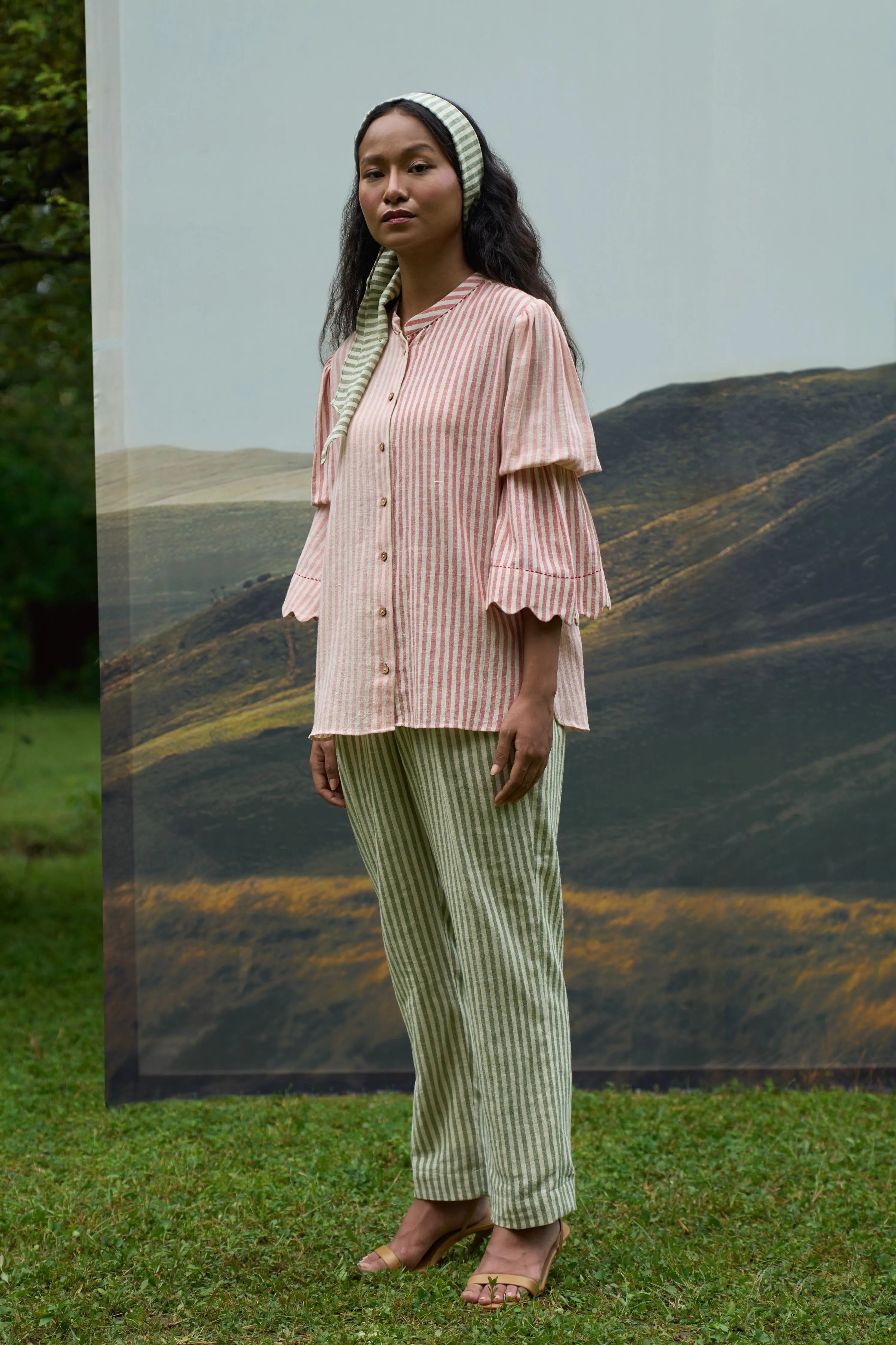 Moss Striped Trousers
