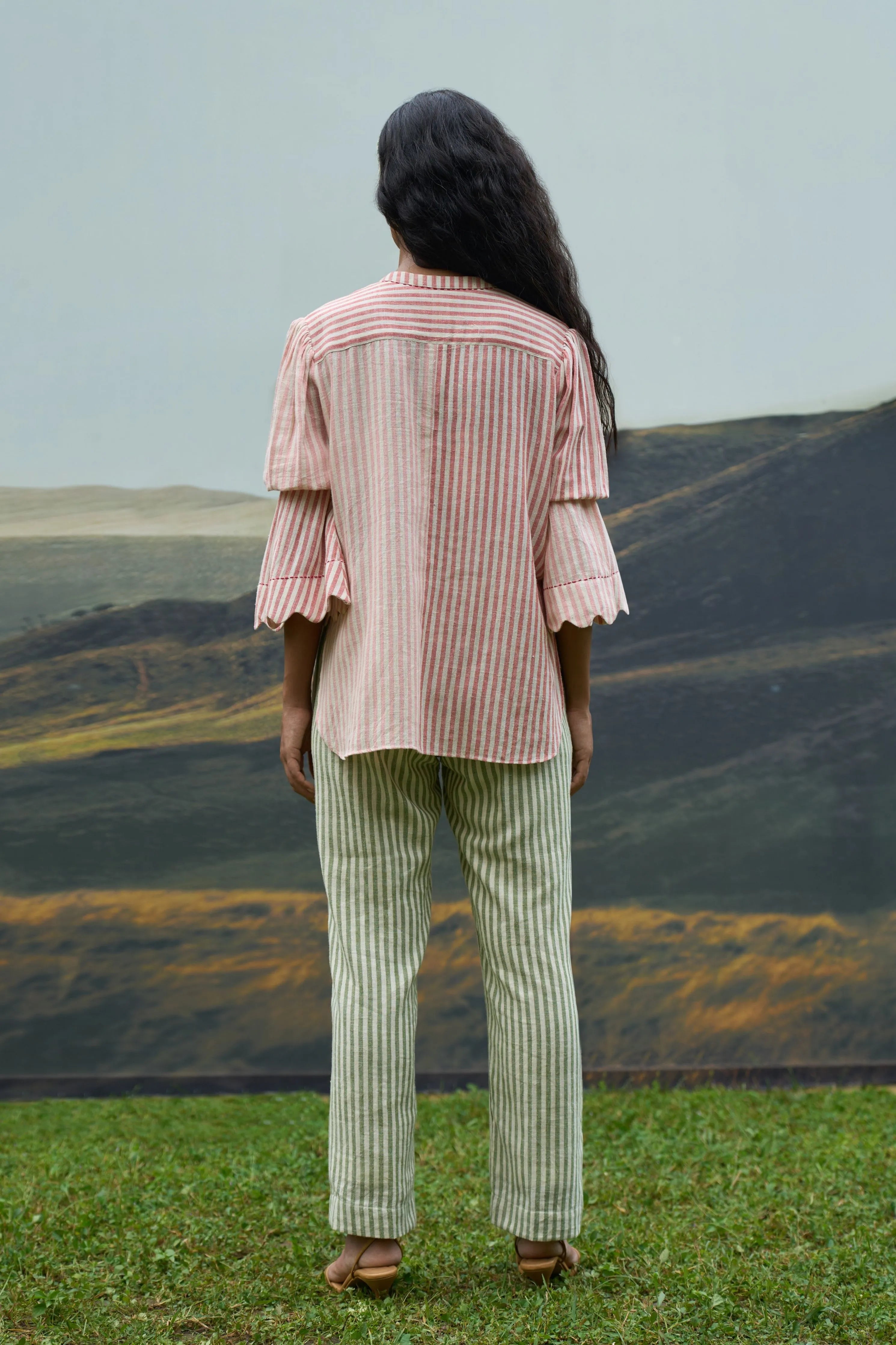 Moss Striped Trousers
