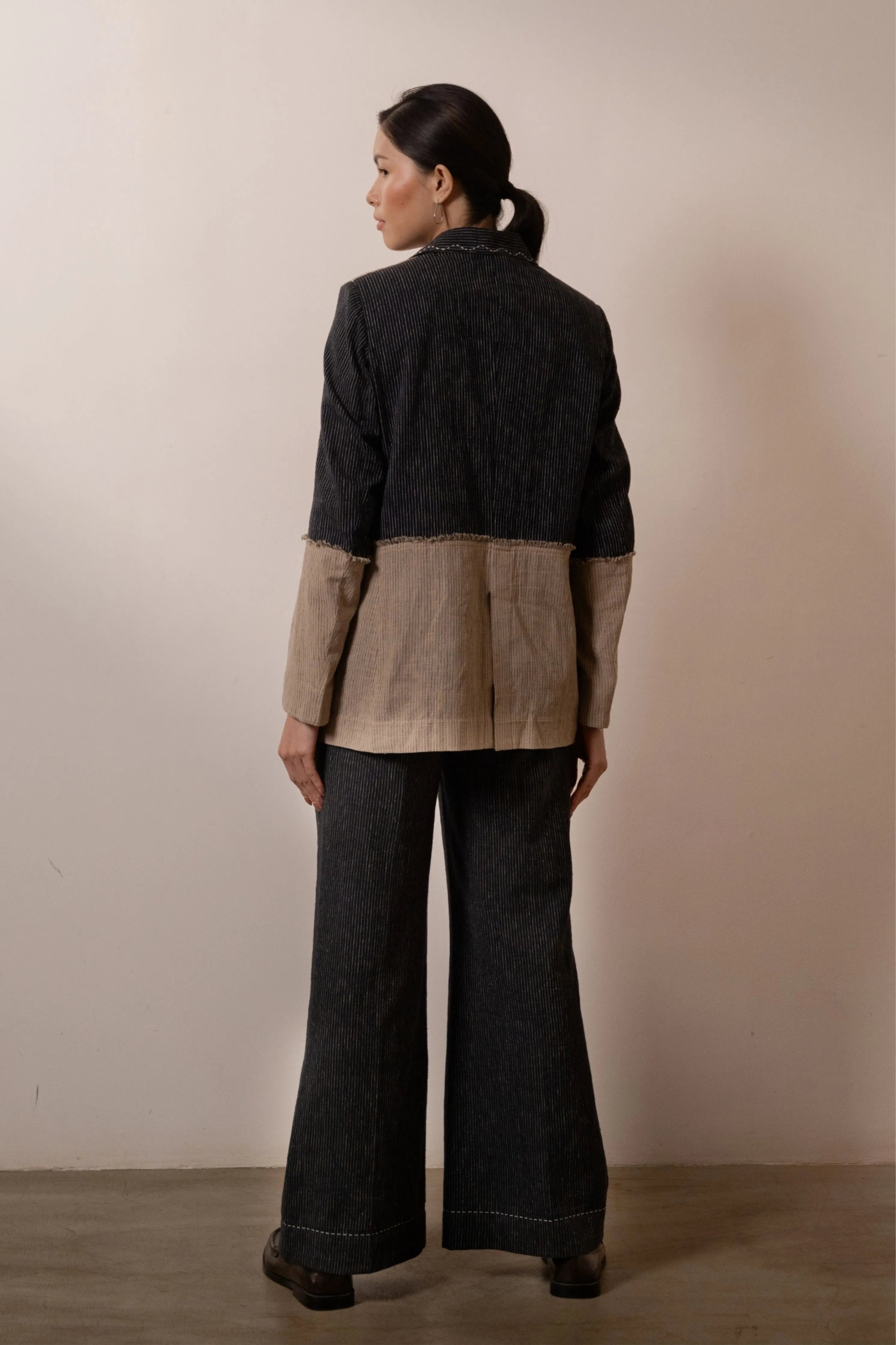 Celeste Black Stripes Blazer
