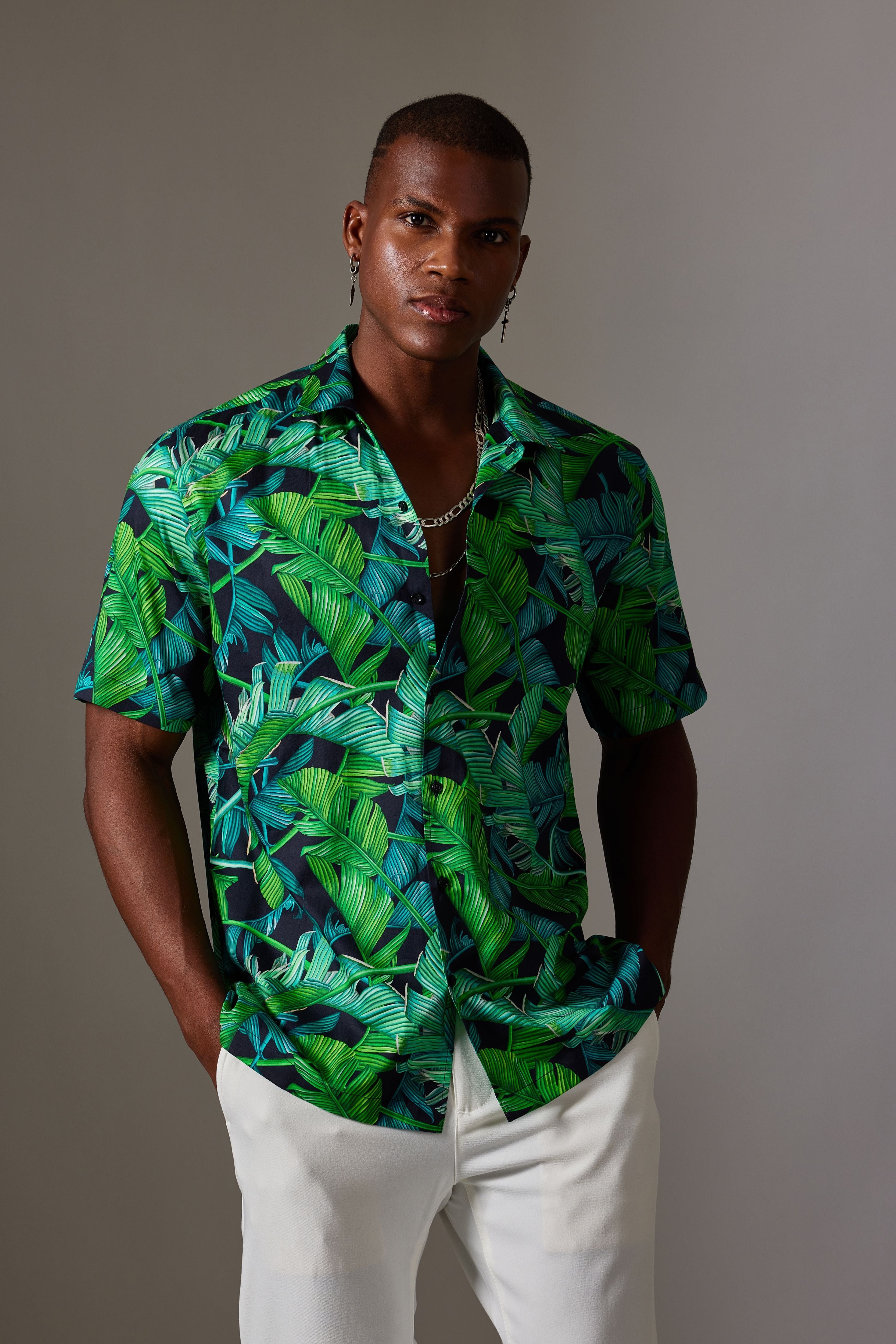 Green Floral Shirt