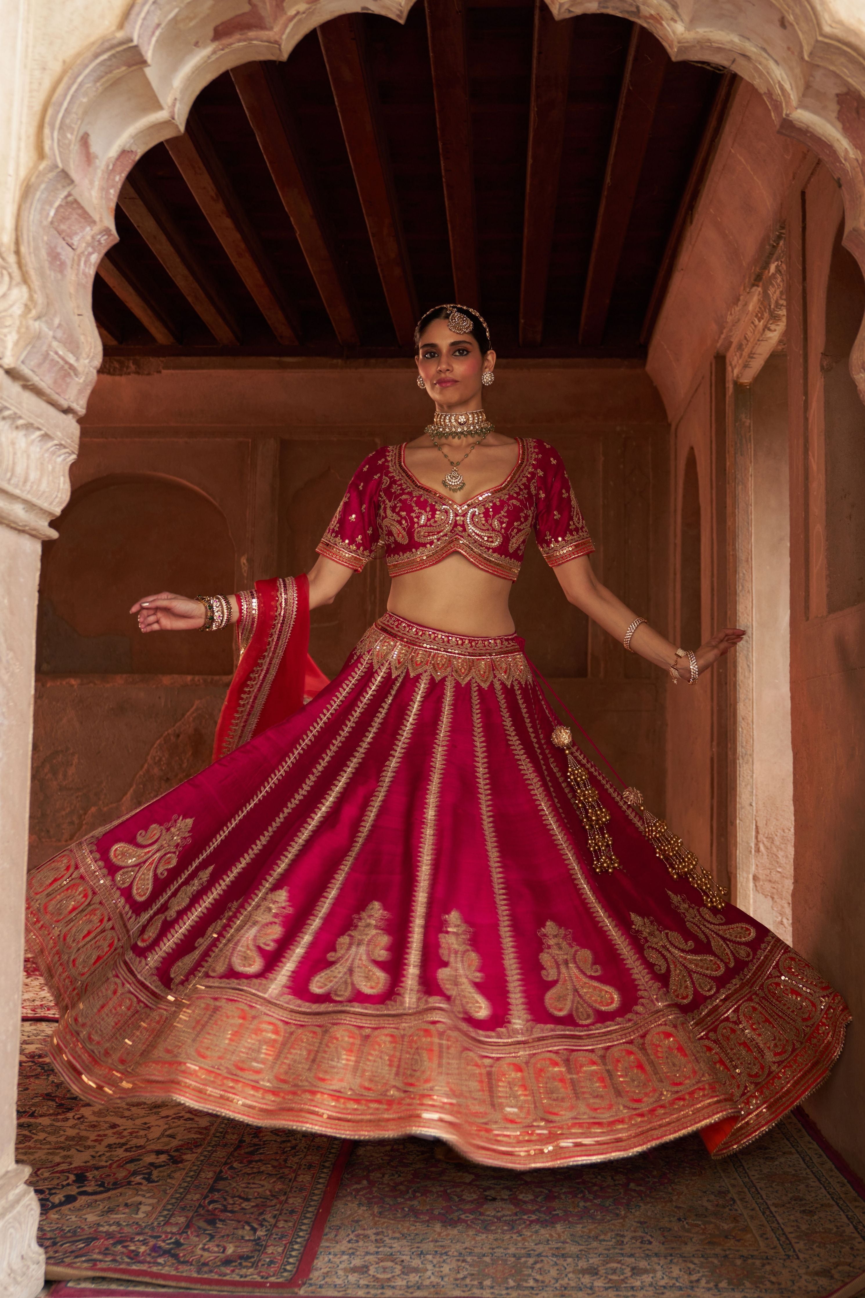 Amara  Hotpink Lehenga  Set