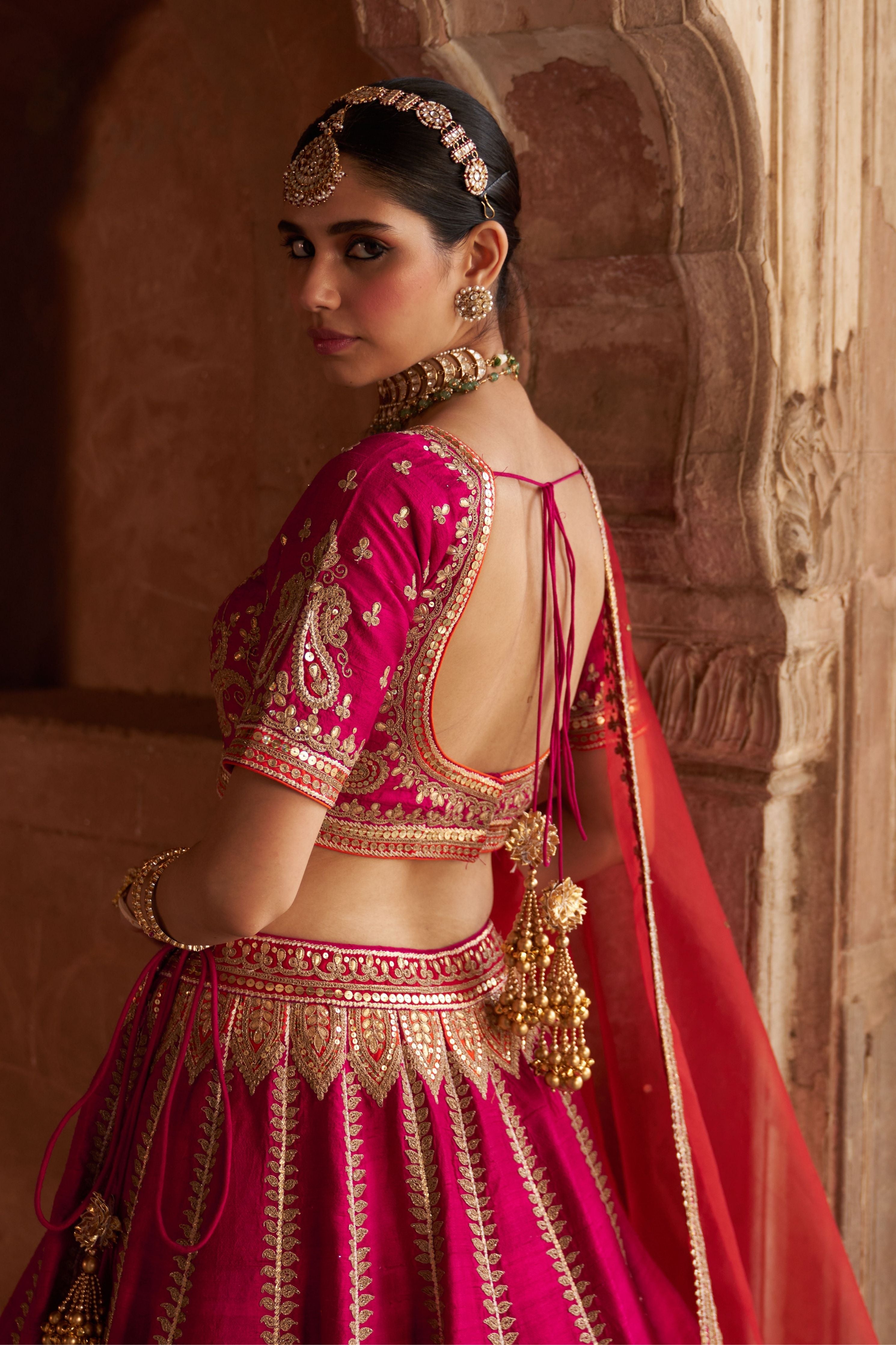 Amara  Hotpink Lehenga  Set
