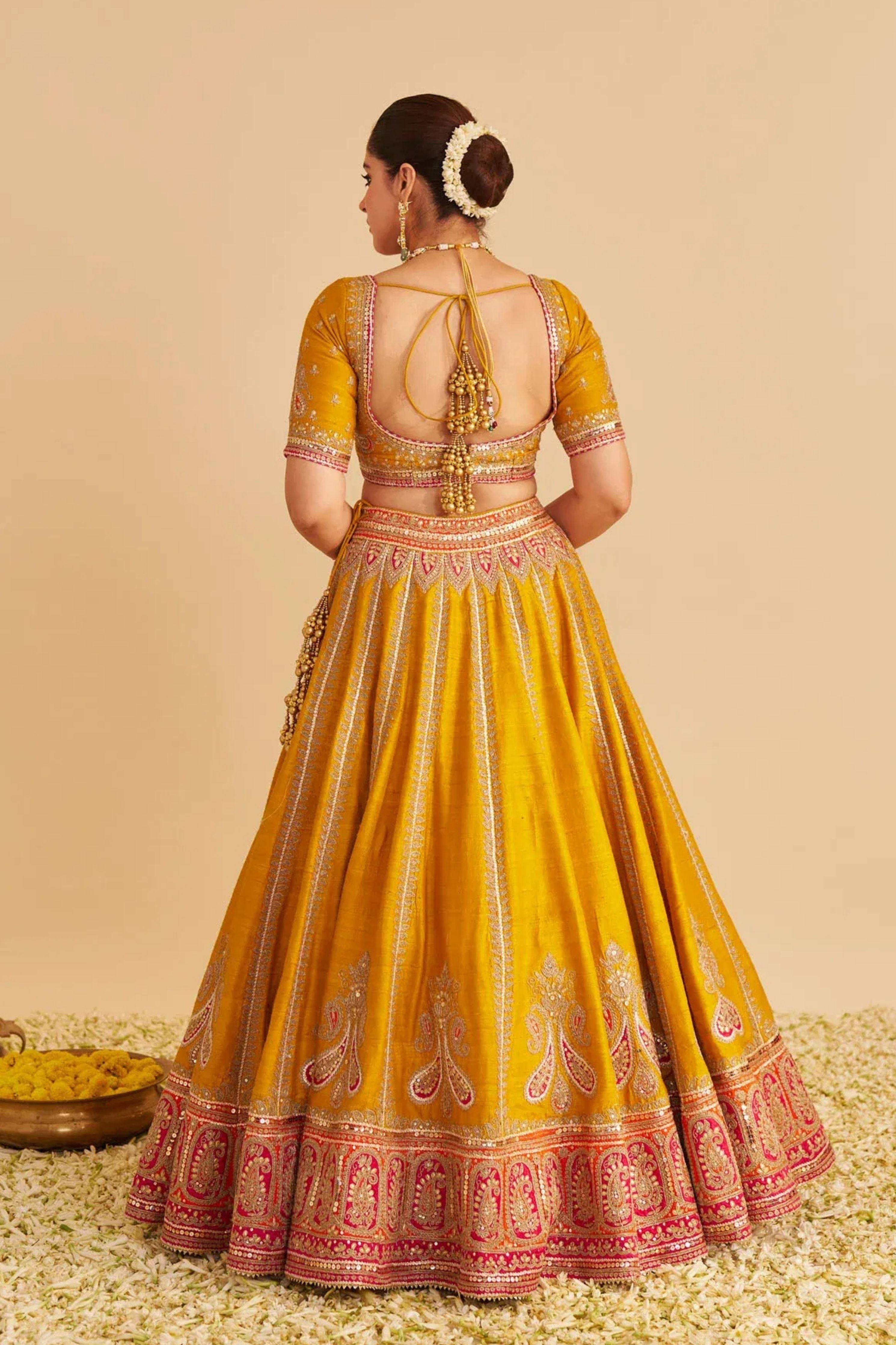 Amara  Mustard Lehenga  Set