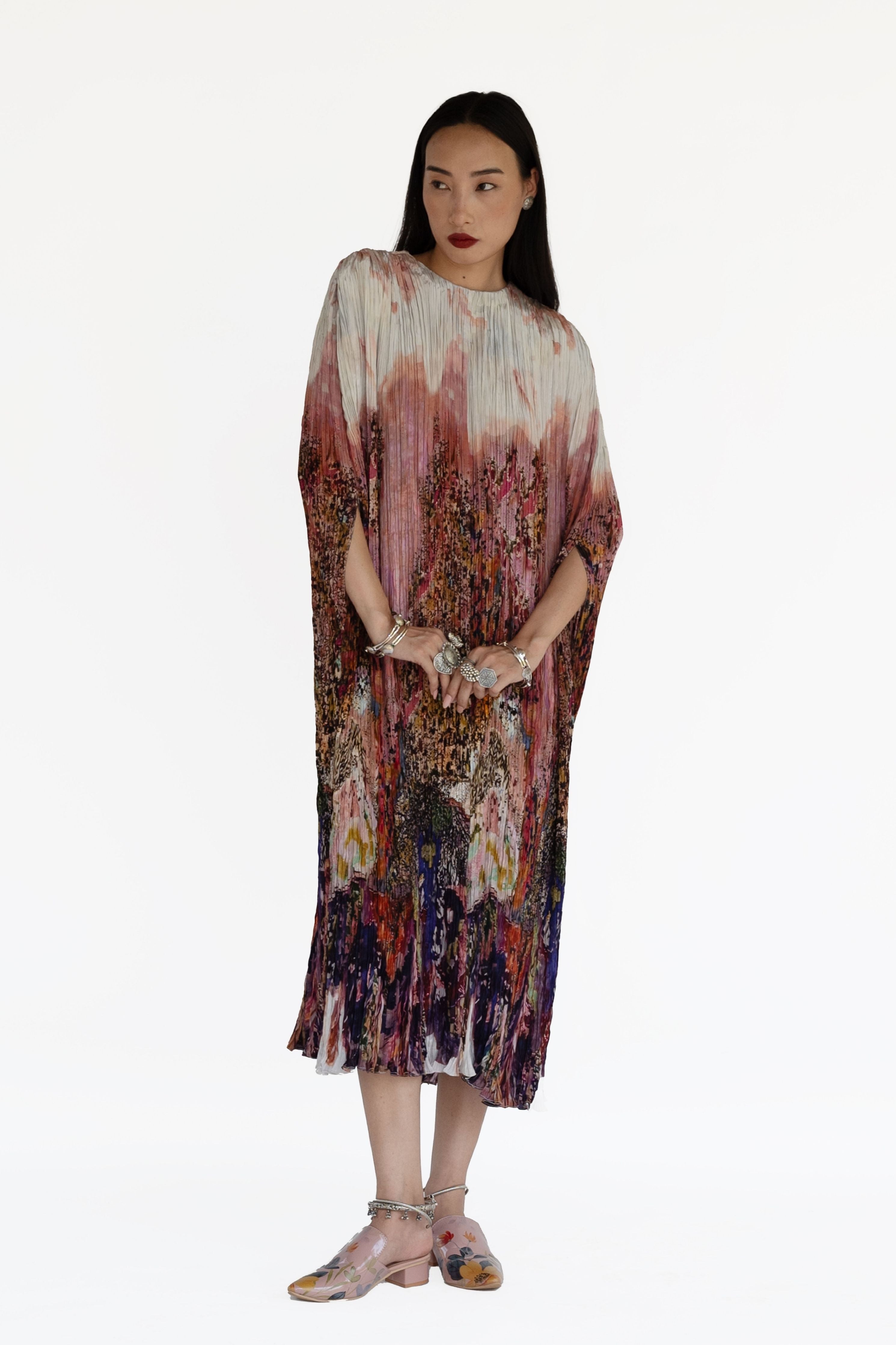 Bloom Rose Pink Kaftan Dress