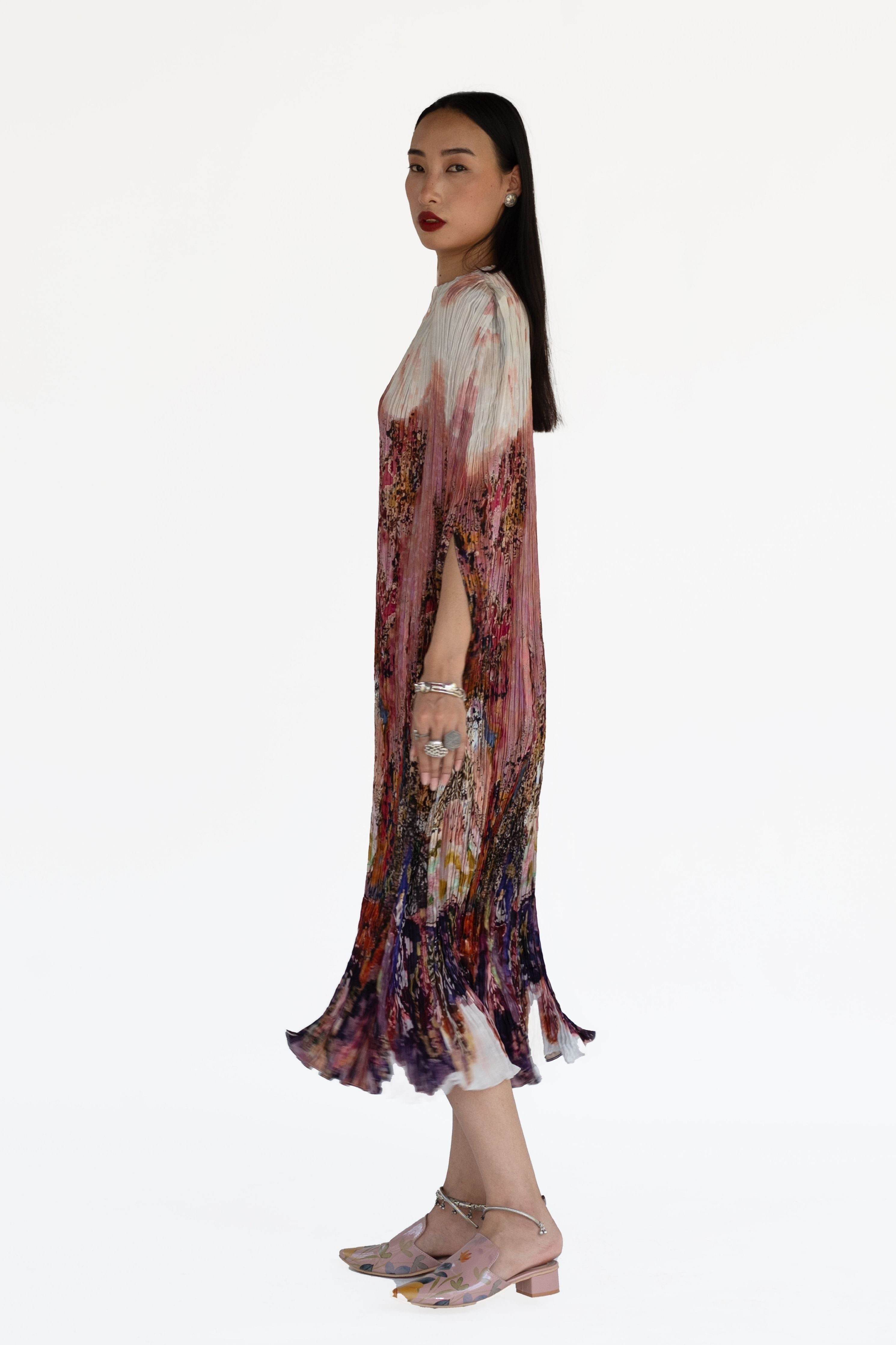 Bloom Rose Pink Kaftan Dress