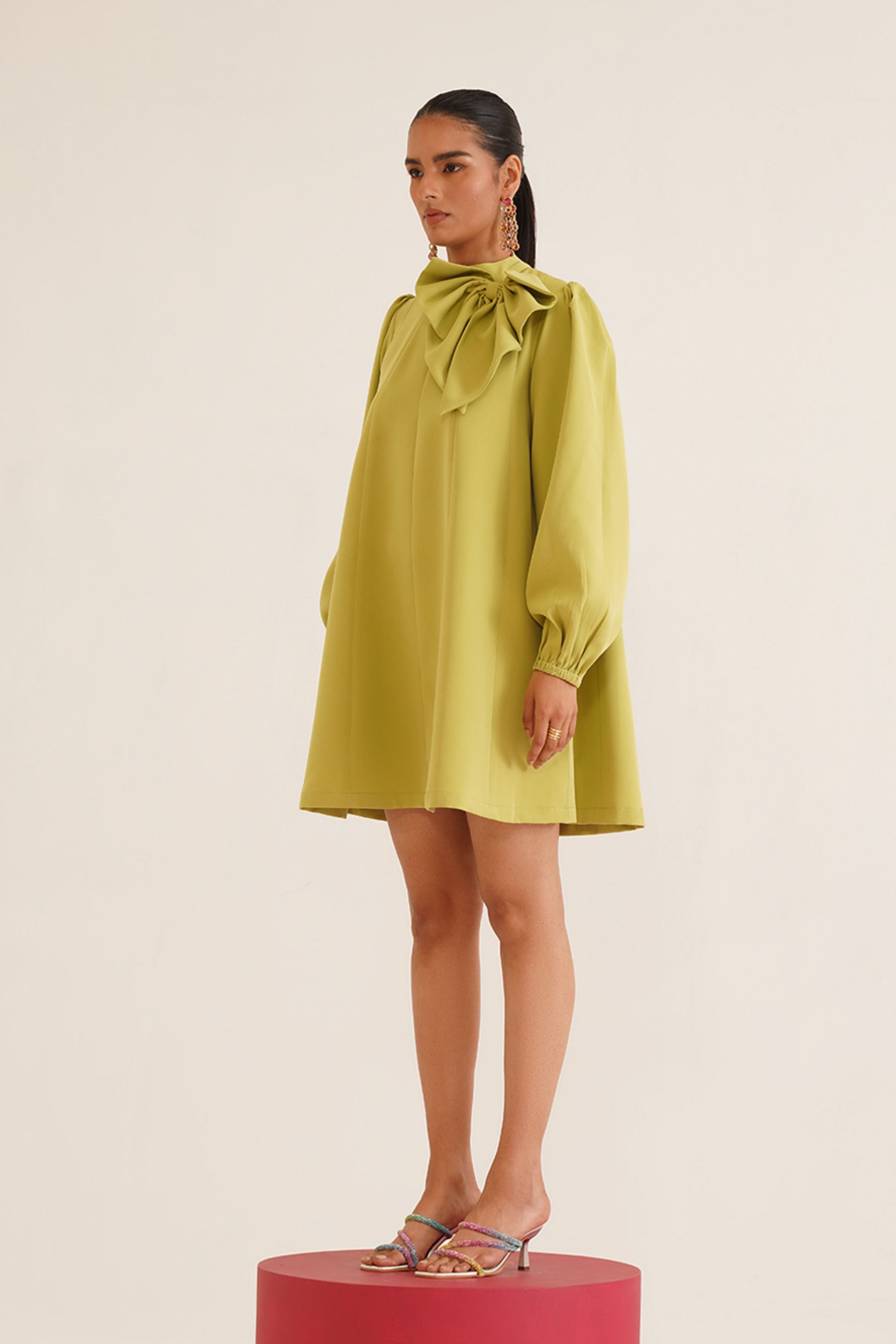 Belle Cyber Green Dress
