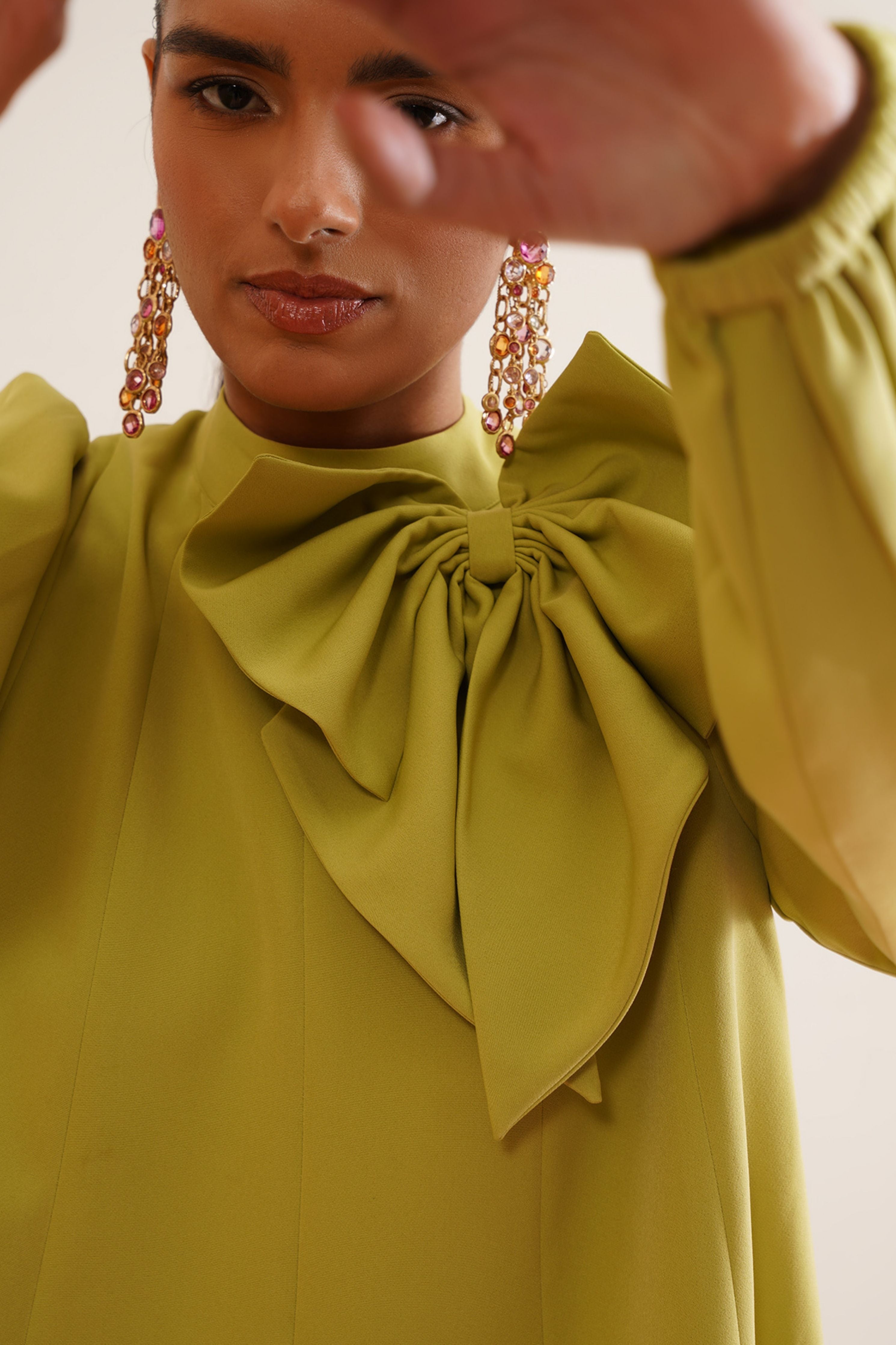 Belle Cyber Green Dress